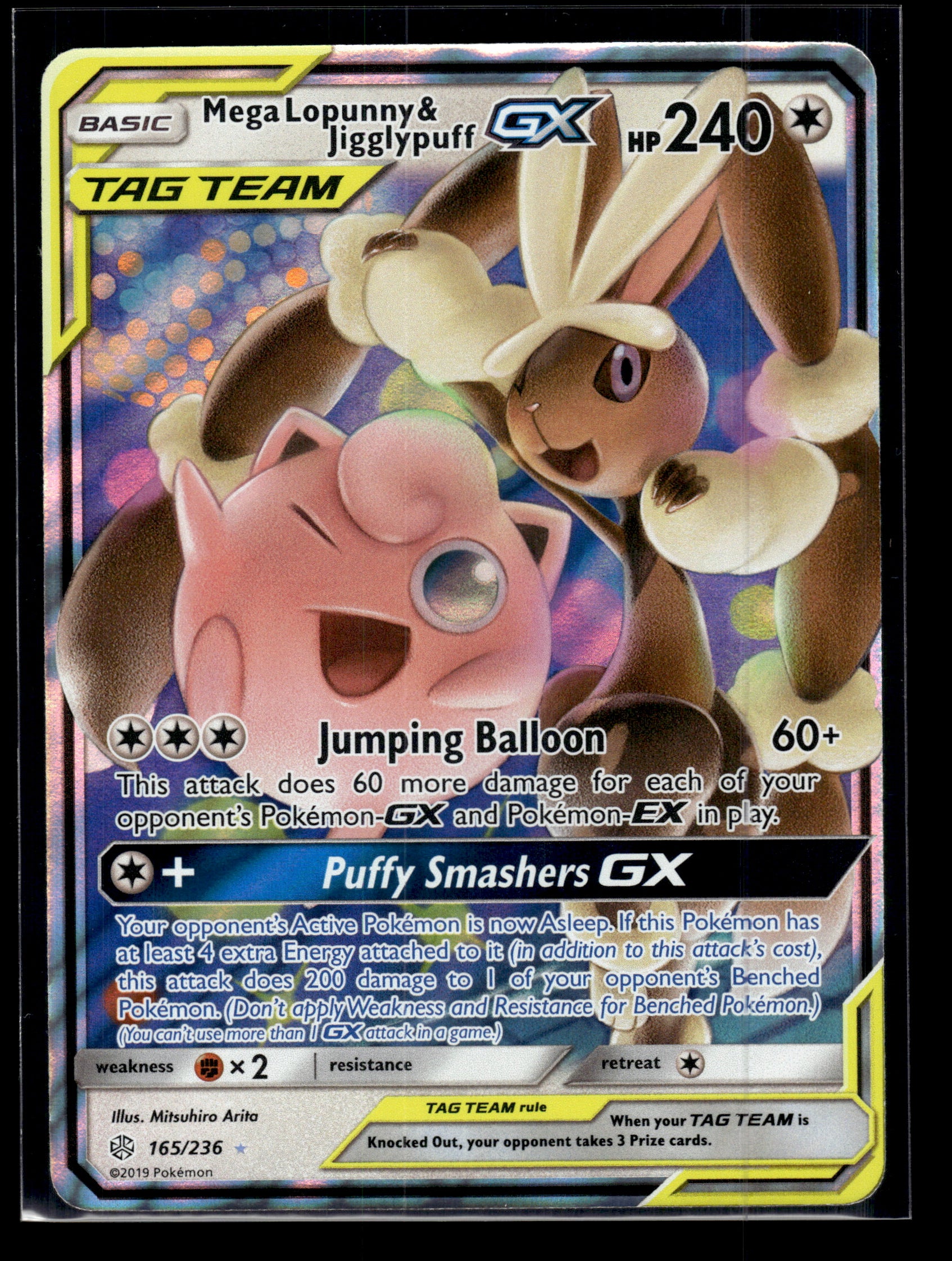 Mega Lopunny & Jigglypuff GX #165/236 Cosmic Eclipse LP