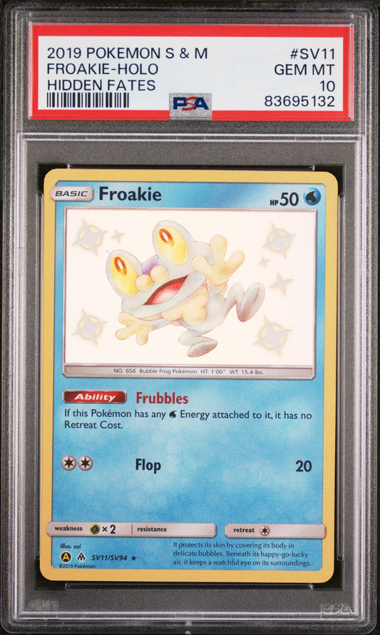 PSA 10 Froakie #SV11 Hidden Fates