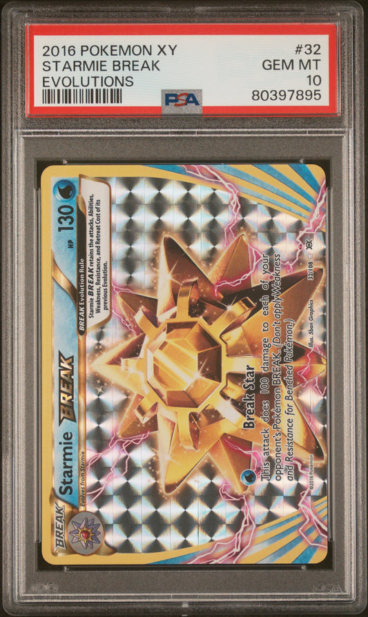 PSA 10 Starmie Break #32 XY Evolutions