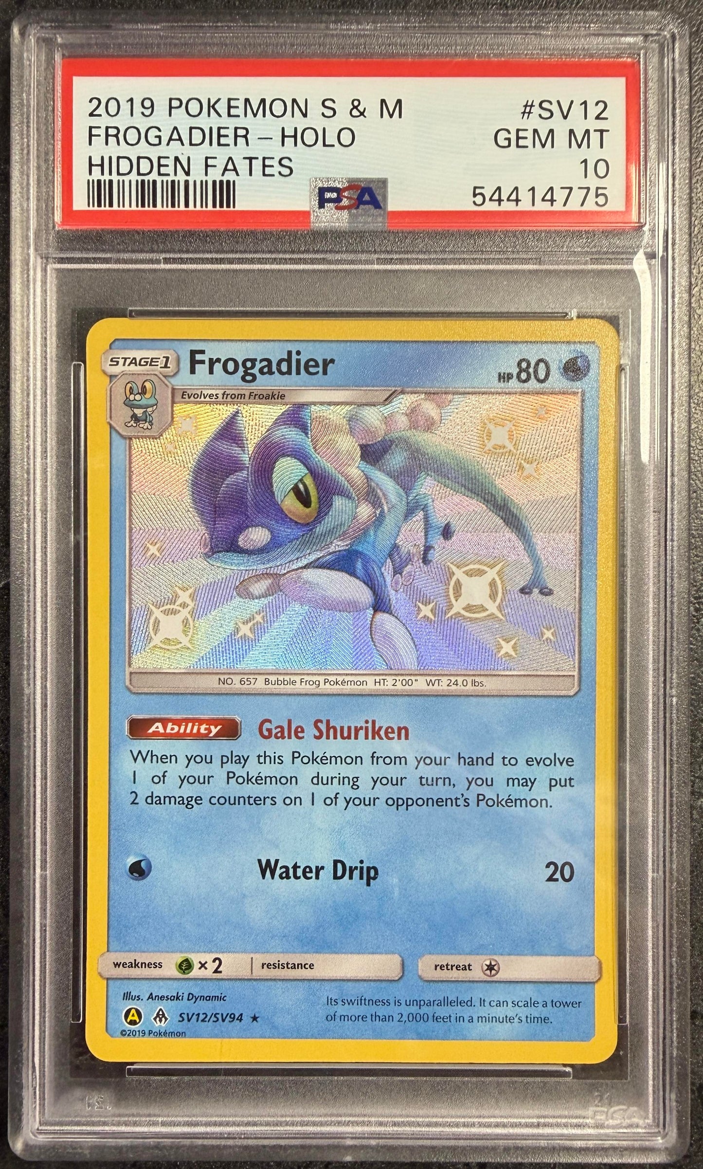 PSA 10 Frogadier #SV12 Hidden Fates