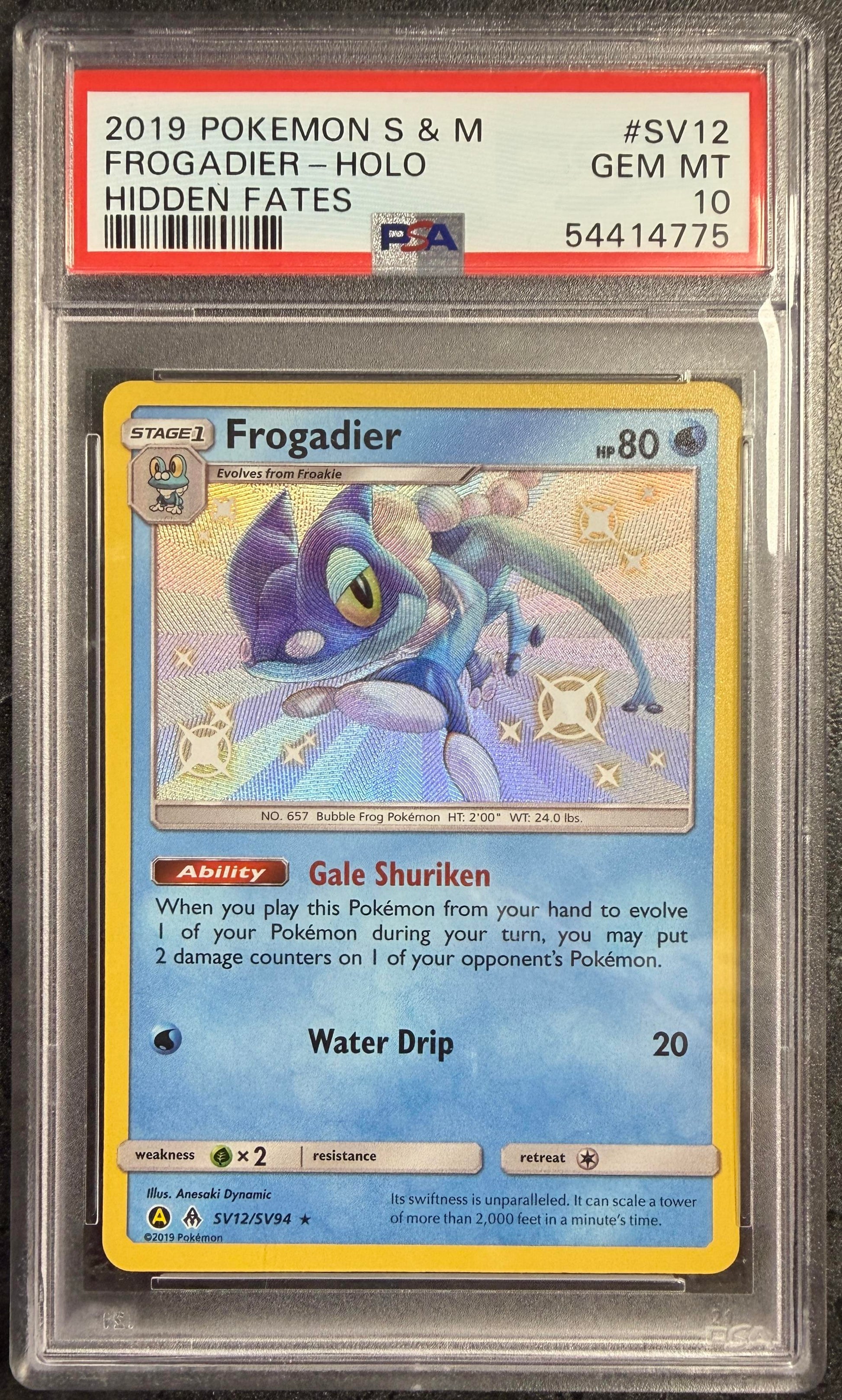 PSA 10 Frogadier #SV12 Hidden Fates