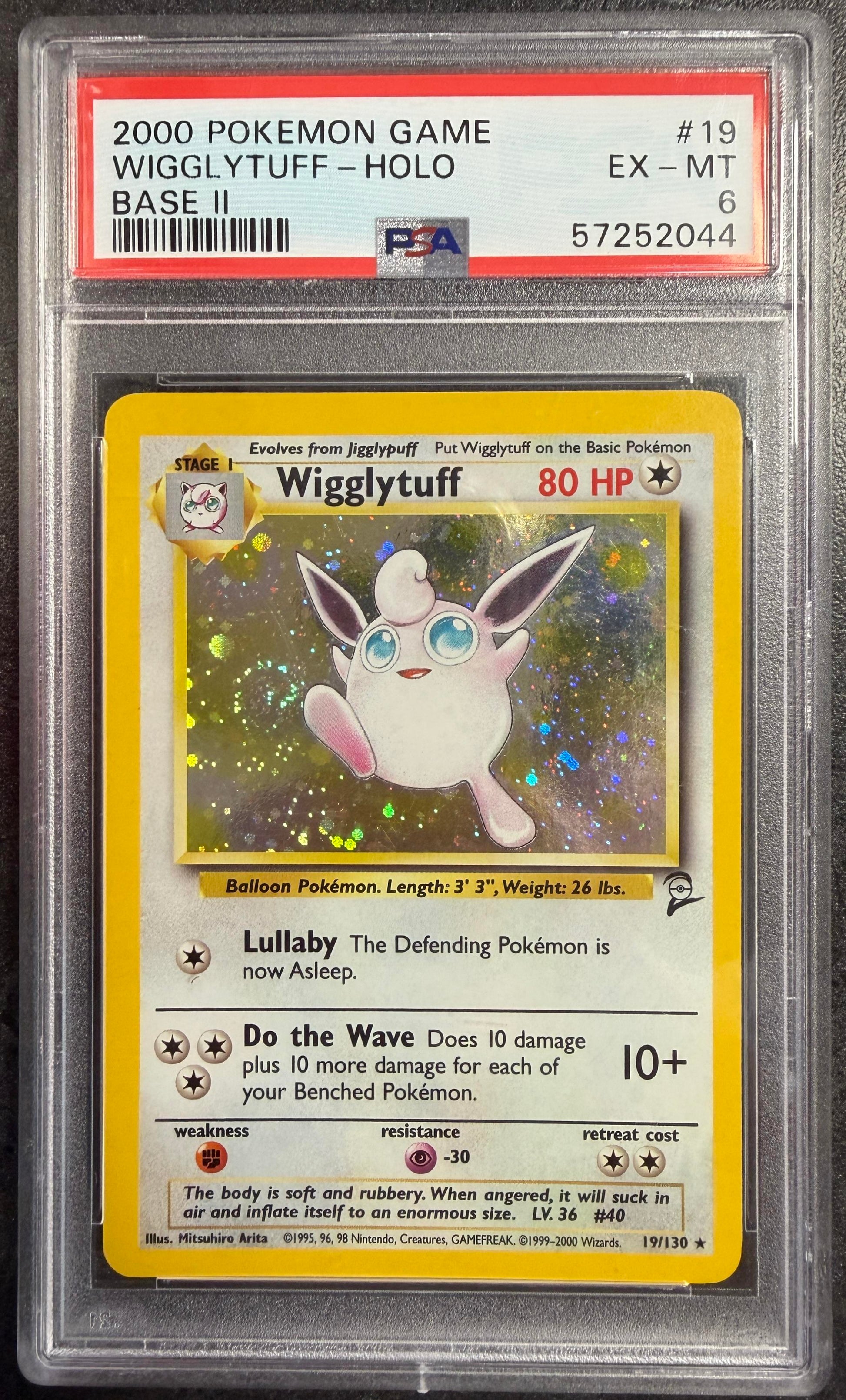 PSA 6 Wigglytuff #19 Base Set 2