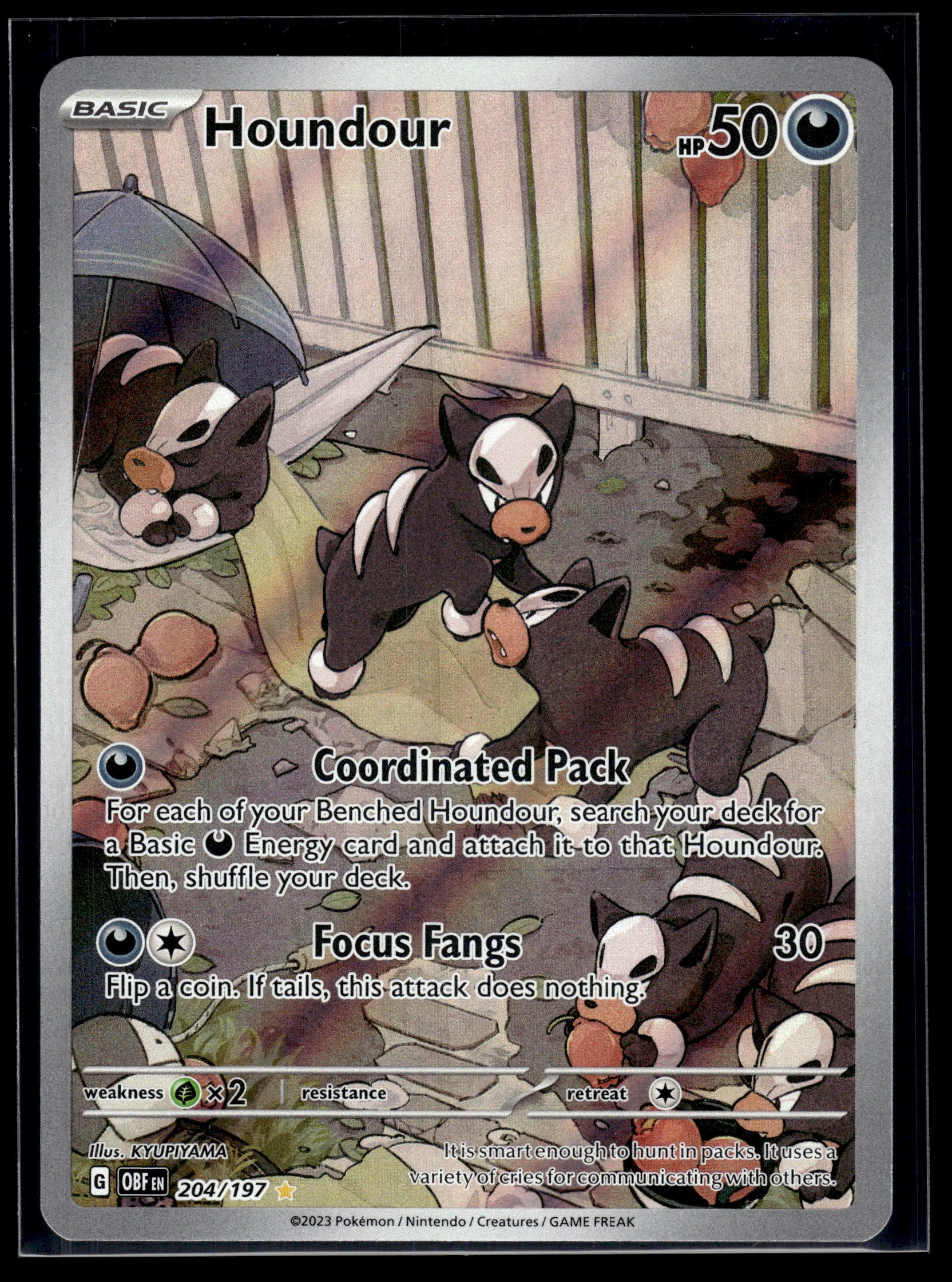 Houndour #204/197 Obsidian Flames LP