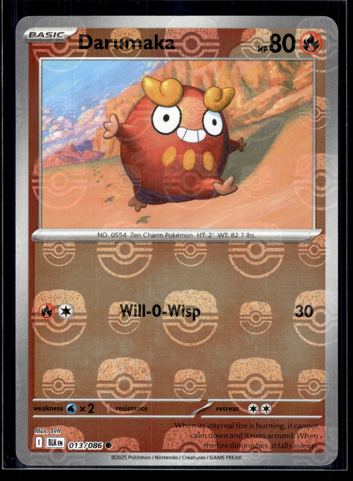 Darumaka (Master Ball) #013/086 Black Bolt LP