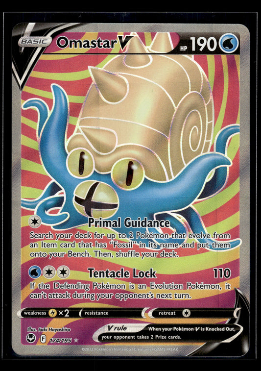 Omastar V #174/195 Silver Tempest NM