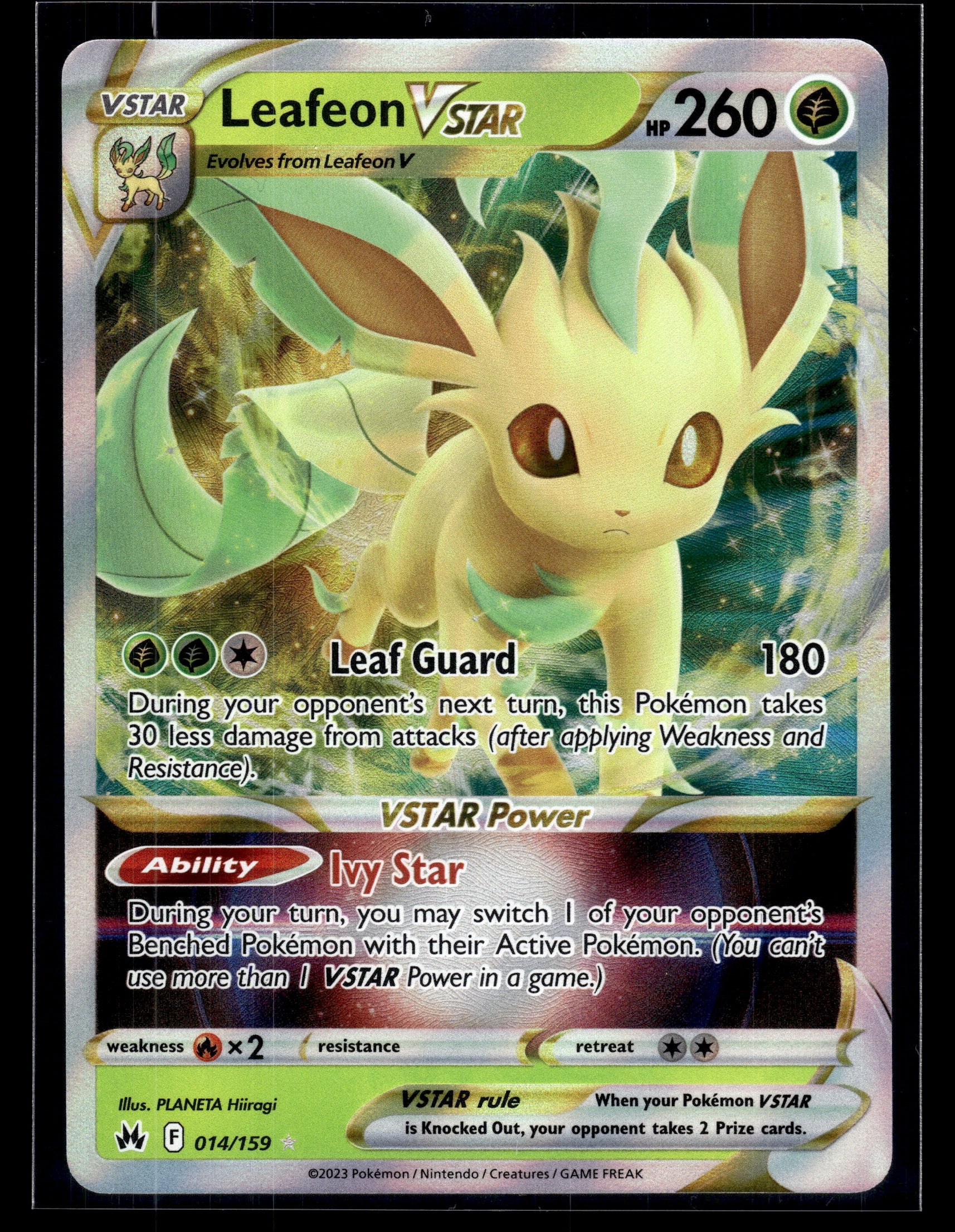 Leafeon VSTAR #014/159 Crown Zenith NM