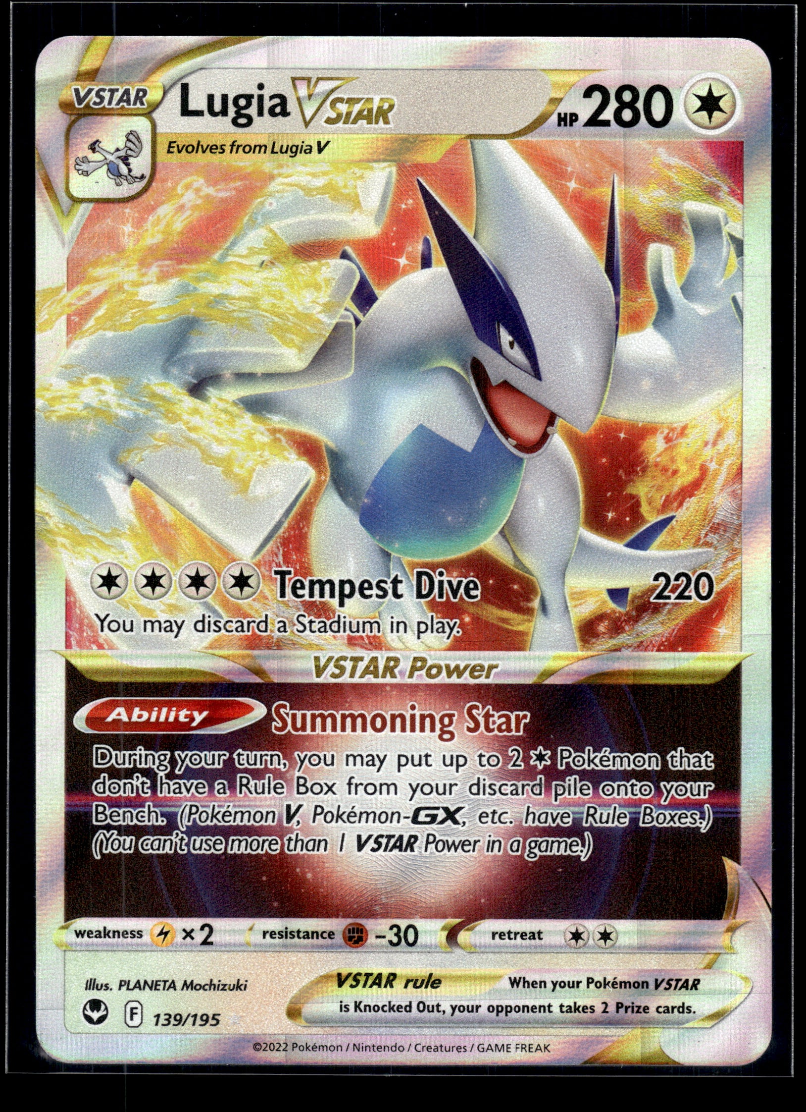 Lugia VSTAR #139/195 Silver Tempest NM