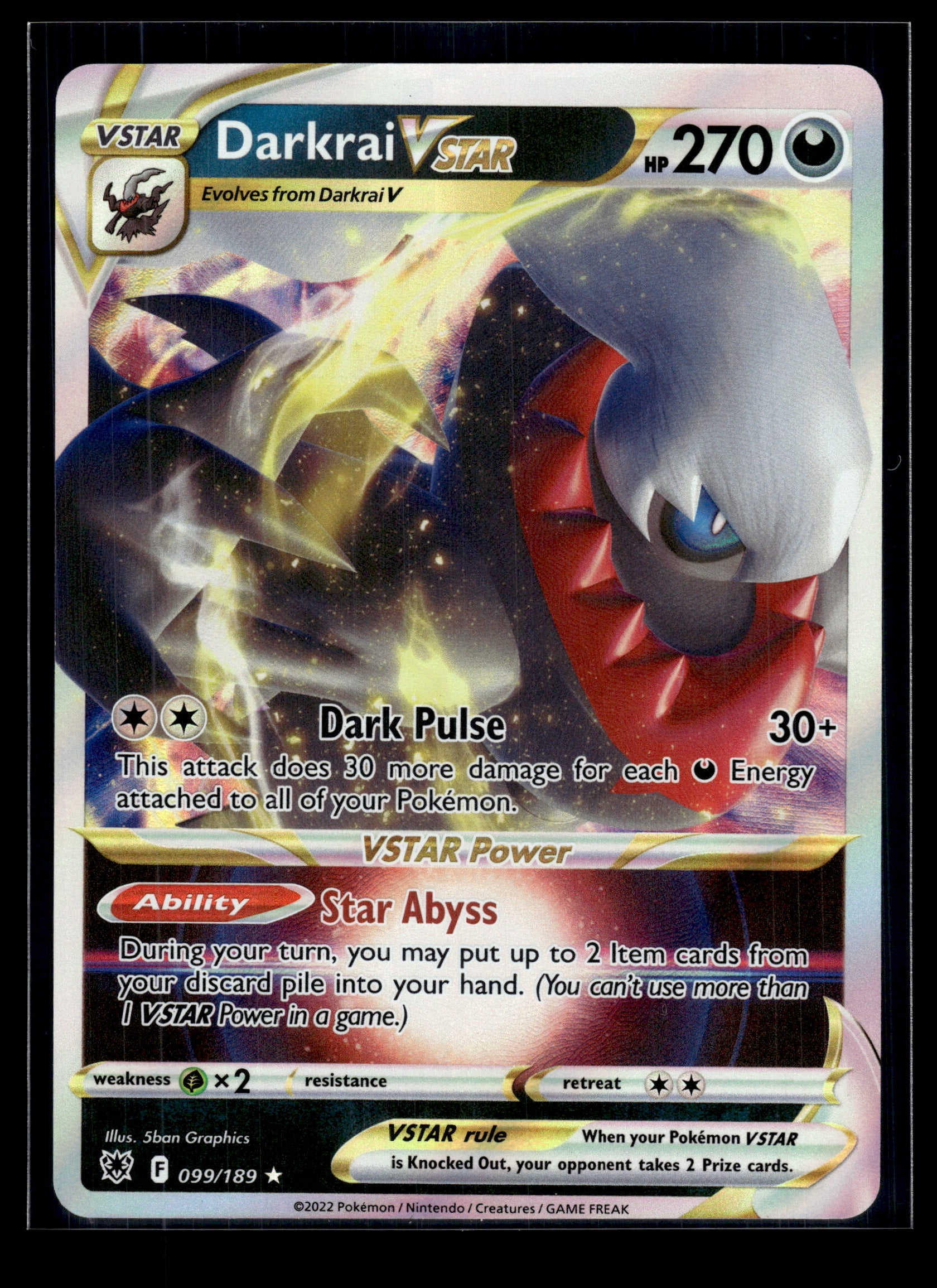Darkrai VSTAR #099/189 Astral Radiance NM