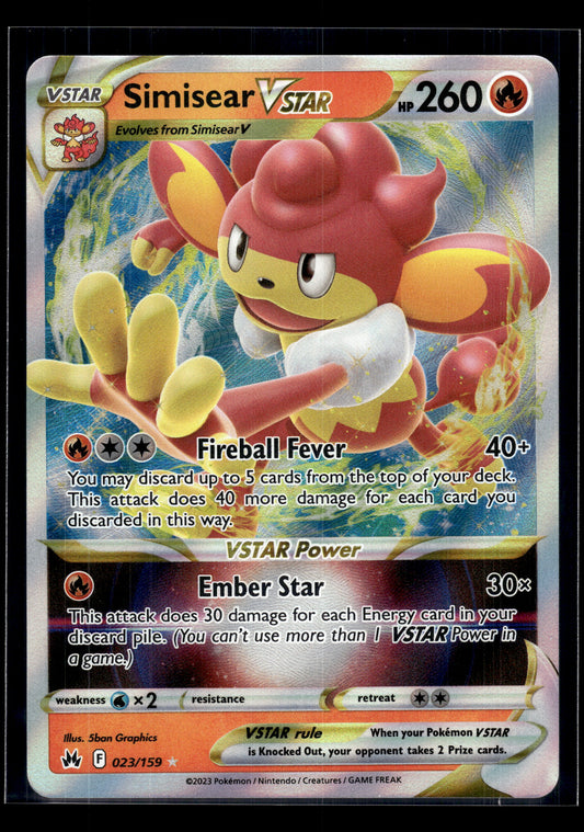 Simisear VSTAR #023/159 Crown Zenith NM