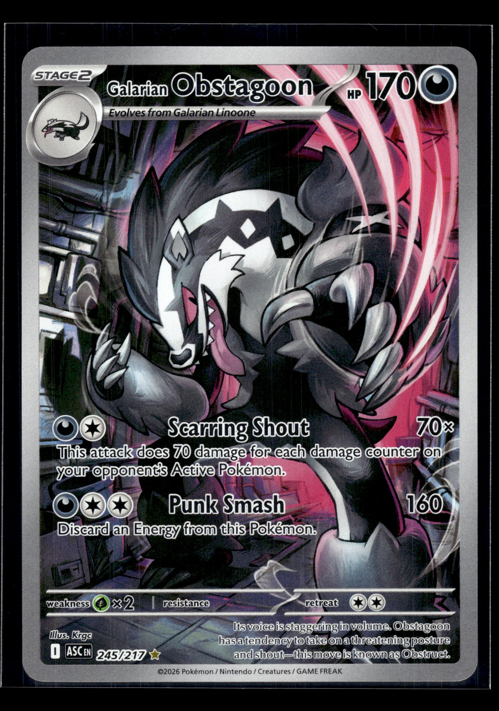 Galarian Obstagoon #245/217 Ascended Heroes VLP