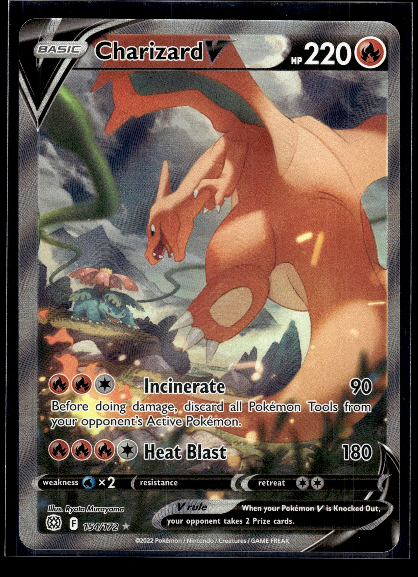 Charizard V #154/172 Brilliant Stars NM