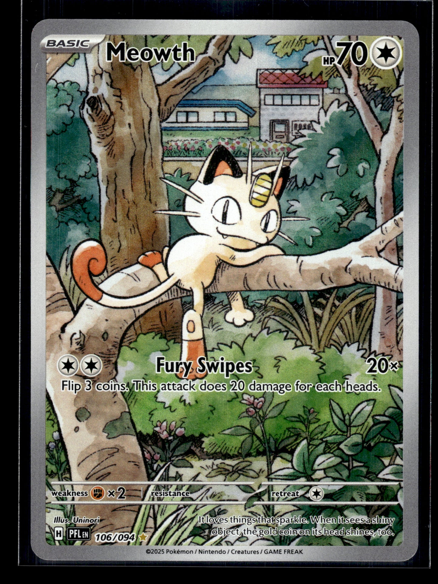 Meowth #106/094 Phantasmal Flames NM
