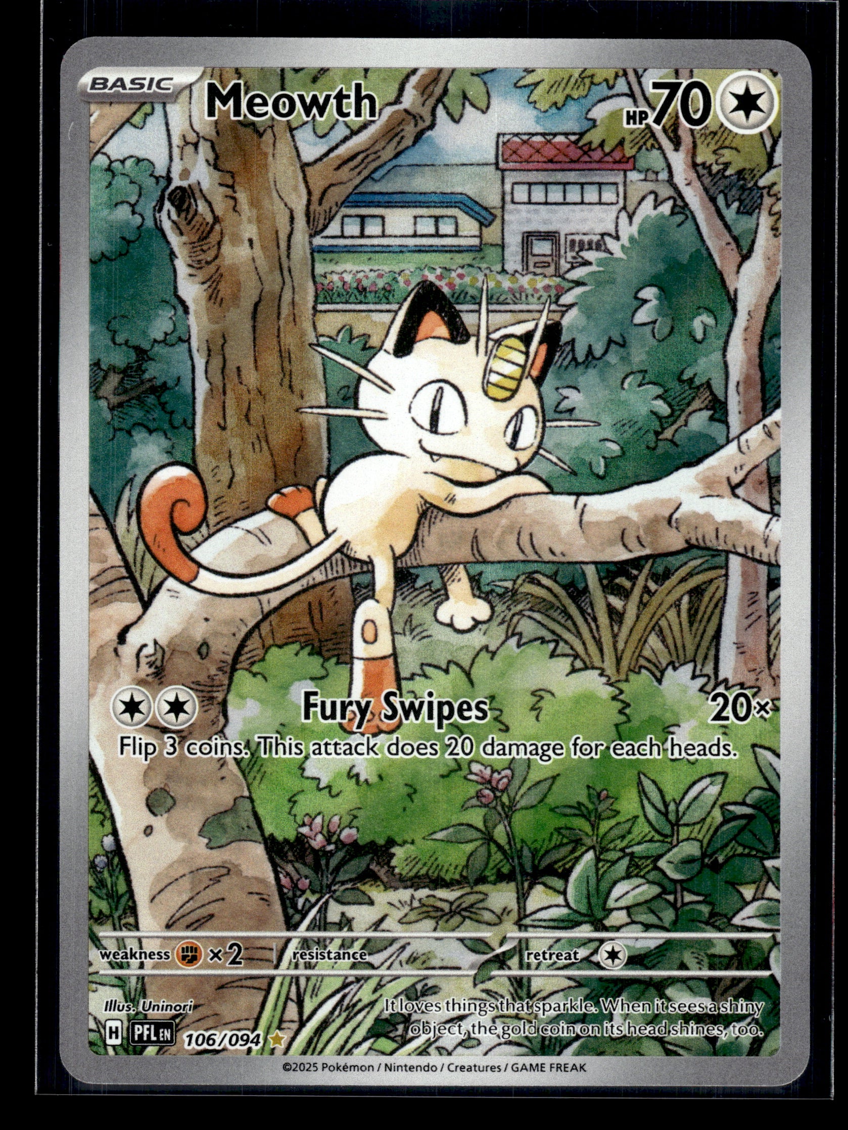 Meowth #106/094 Phantasmal Flames NM
