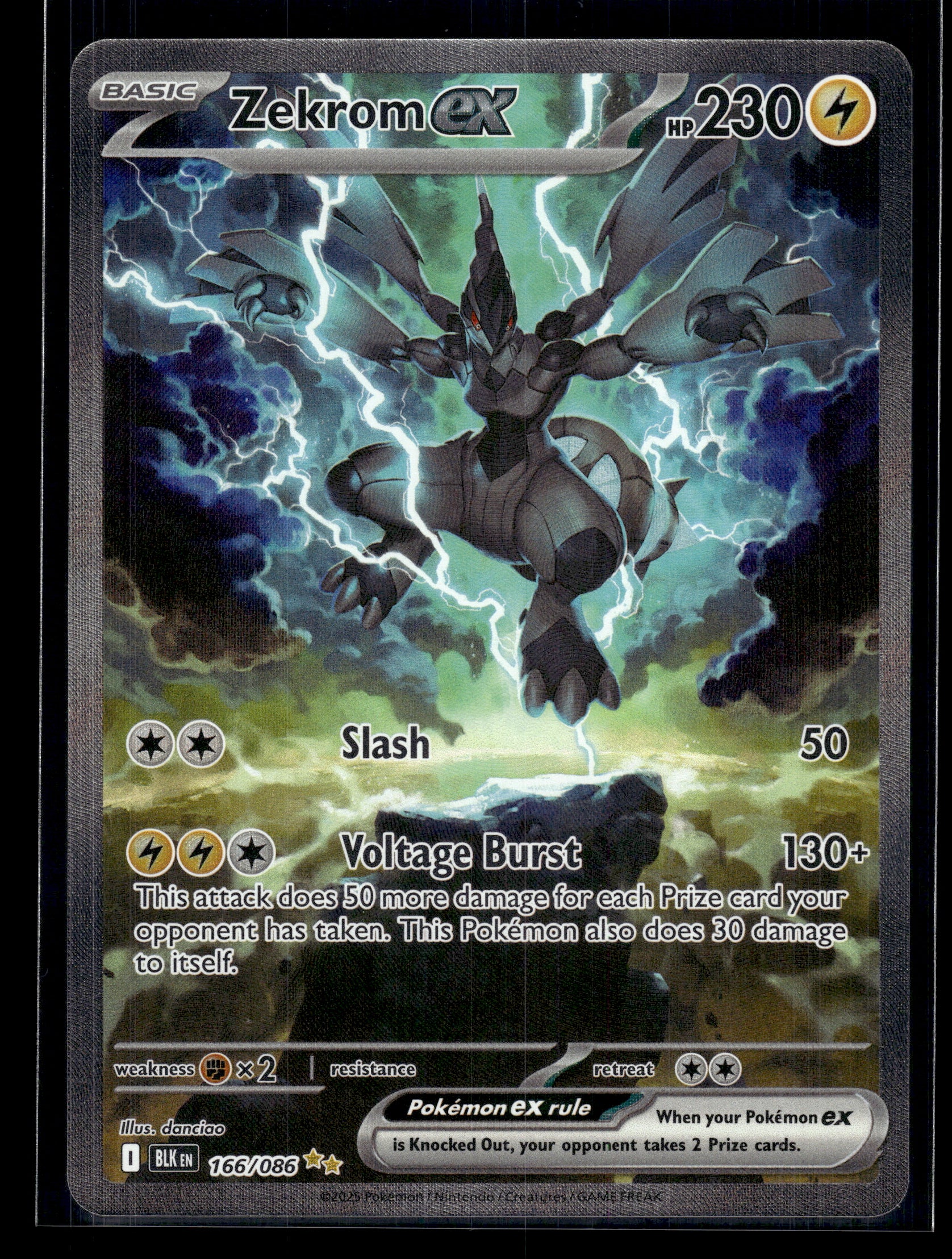 Zekrom ex #166/086 Black Bolt NM