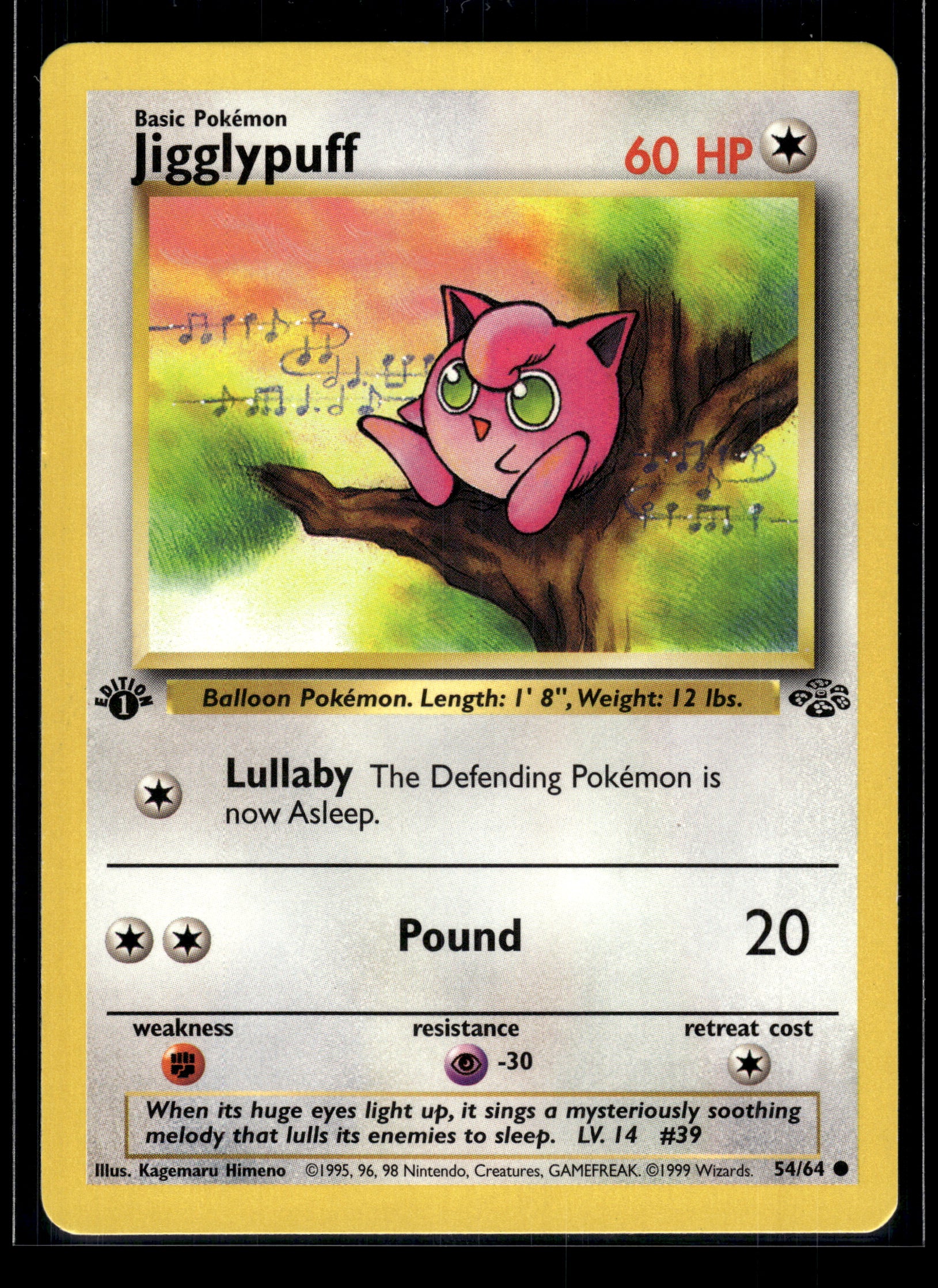 Jigglypuff #54/64 1st Edition Jungle MP