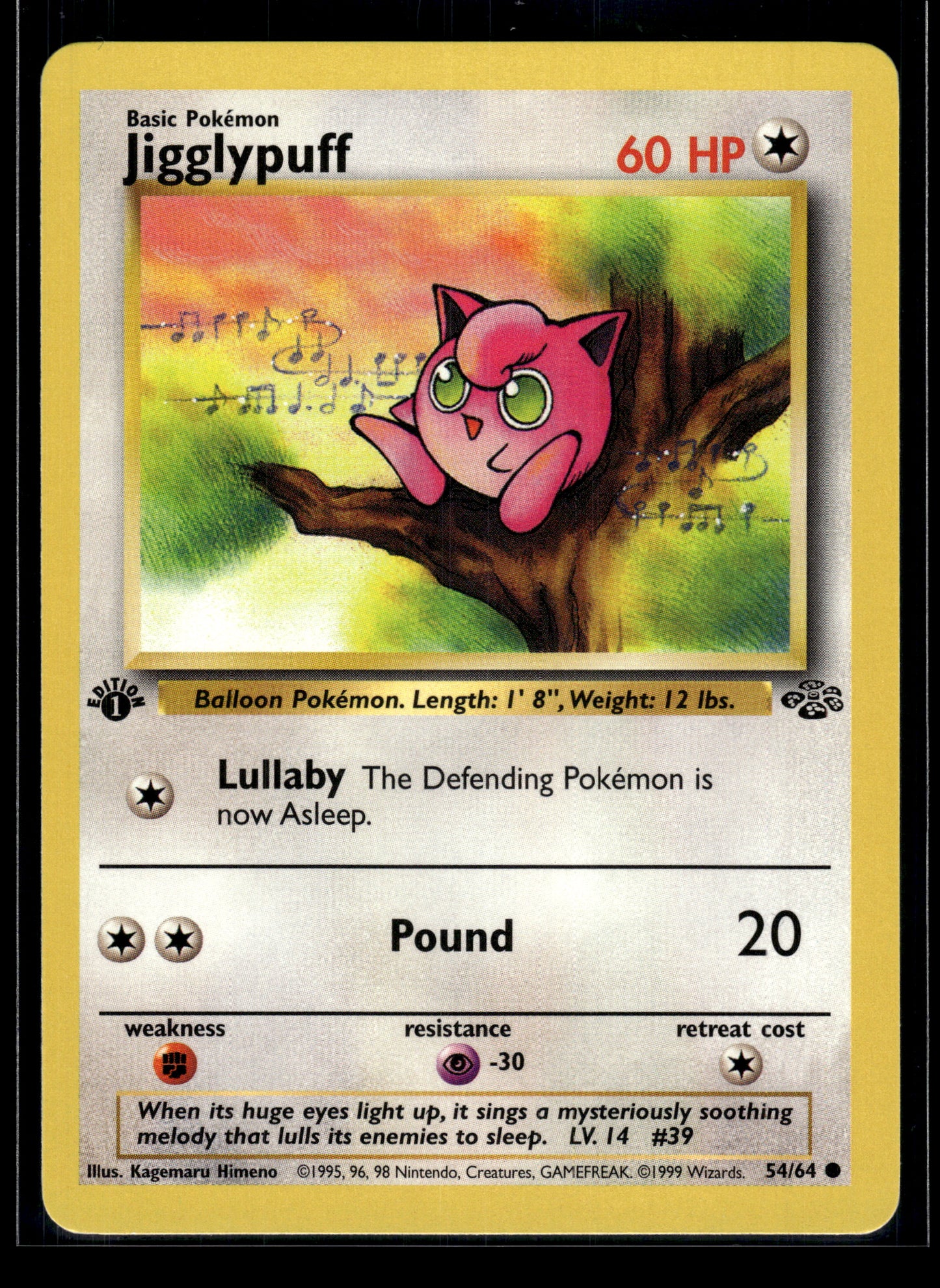 Jigglypuff #54/64 1st Edition Jungle LP