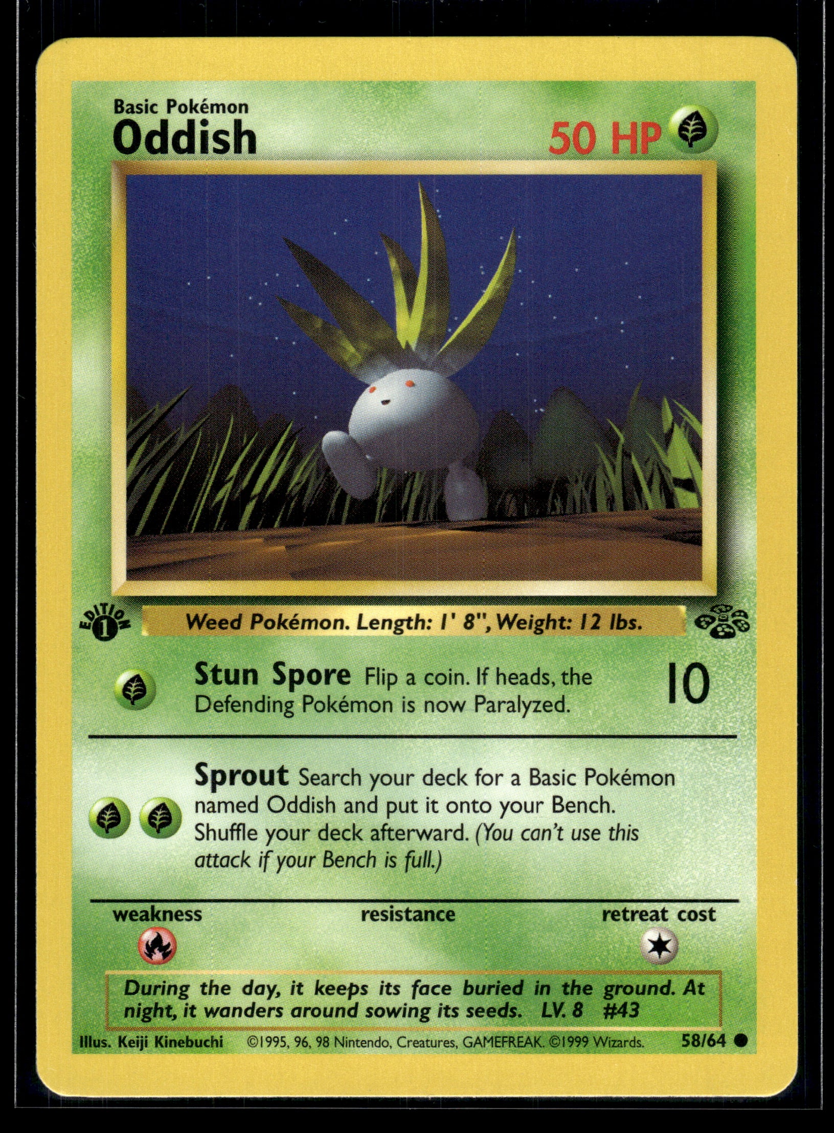 Oddish #58/64 1st Edition Jungle LP