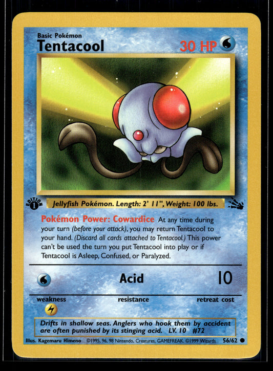 Tentacool #56/62 1st Edition Fossil LP