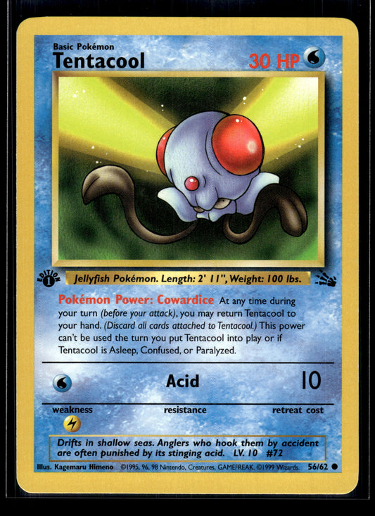 Tentacool #56/62 1st Edition Fossil LP