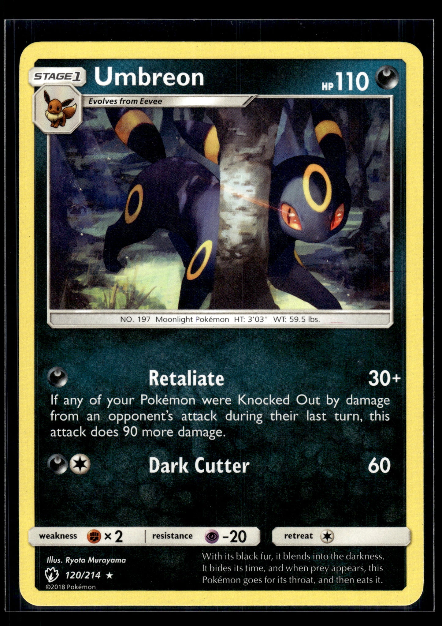 Umbreon #120/214 Blister Exclusives Lost Thunder MP