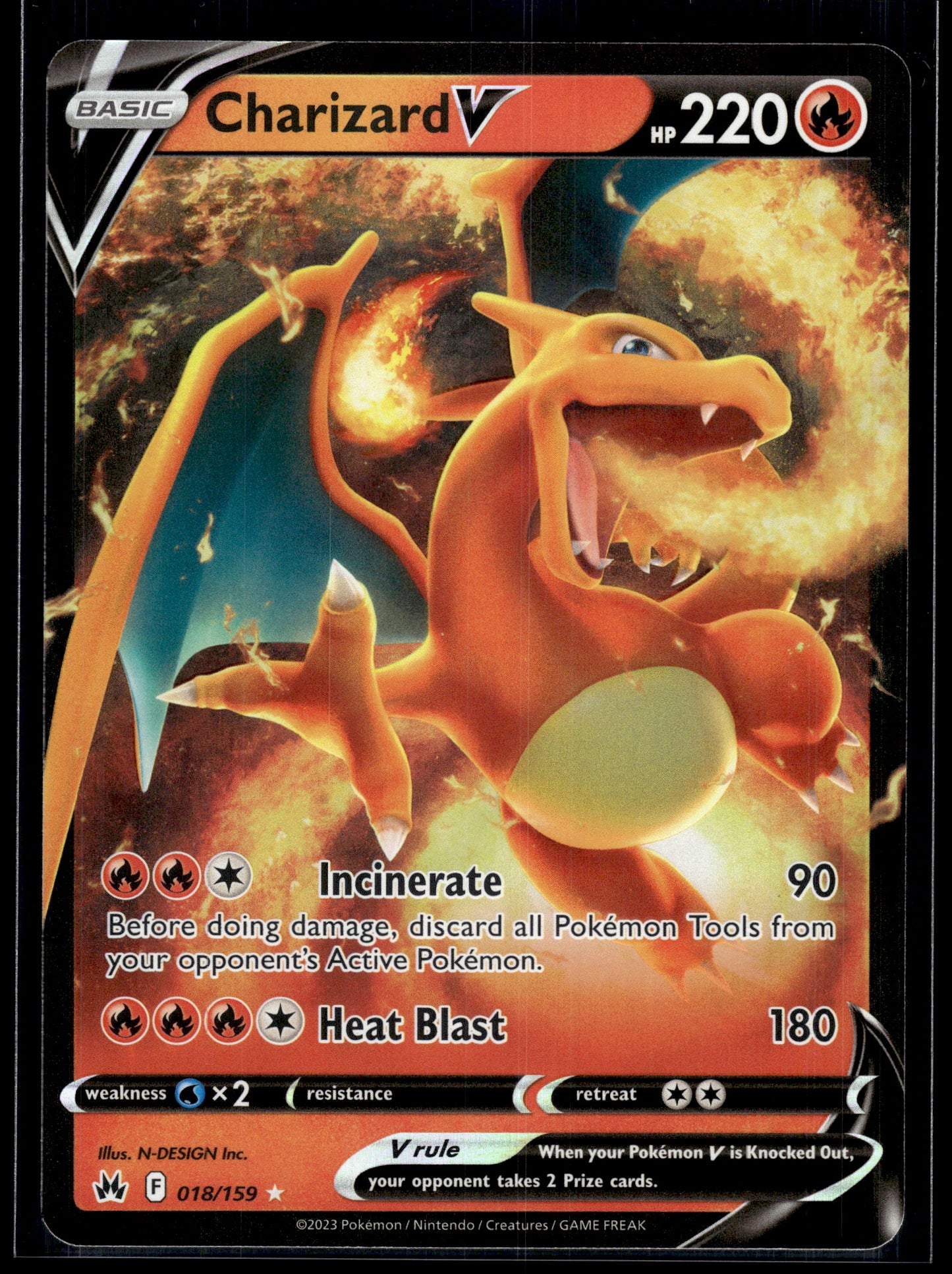 Charizard V #017/172 Brilliant Stars VLP