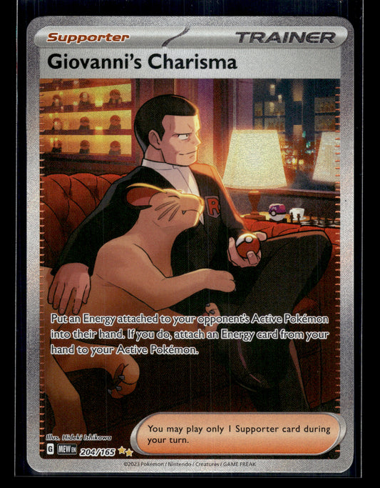Giovanni's Charisma #204/165 Scarlet & Violet 151 VLP