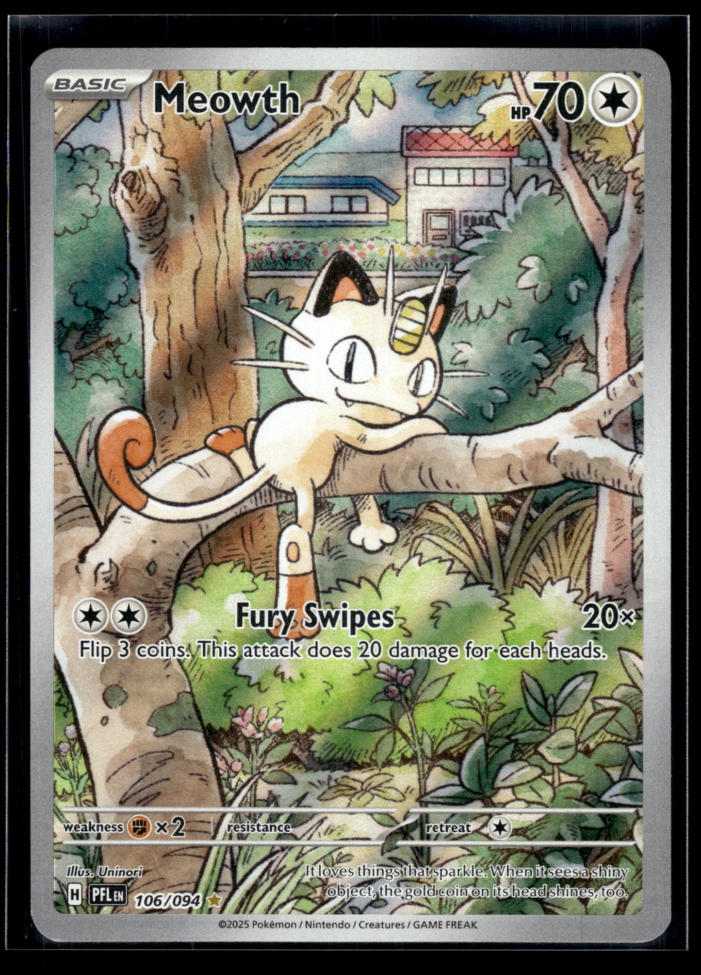 Meowth #106/094 Phantasmal Flames NM