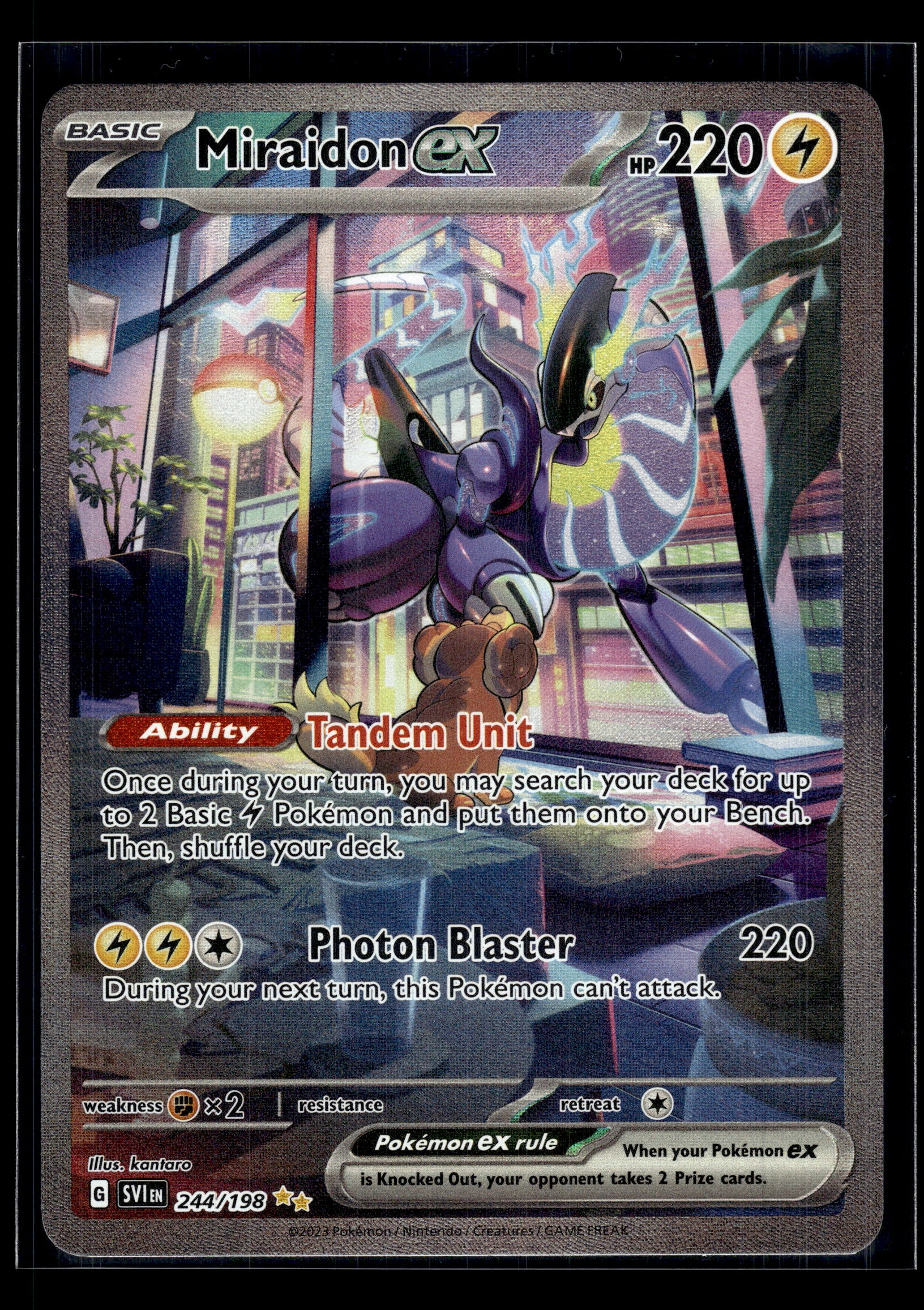 Miraidon ex #244/198 Scarlet & Violet Base Set VLP