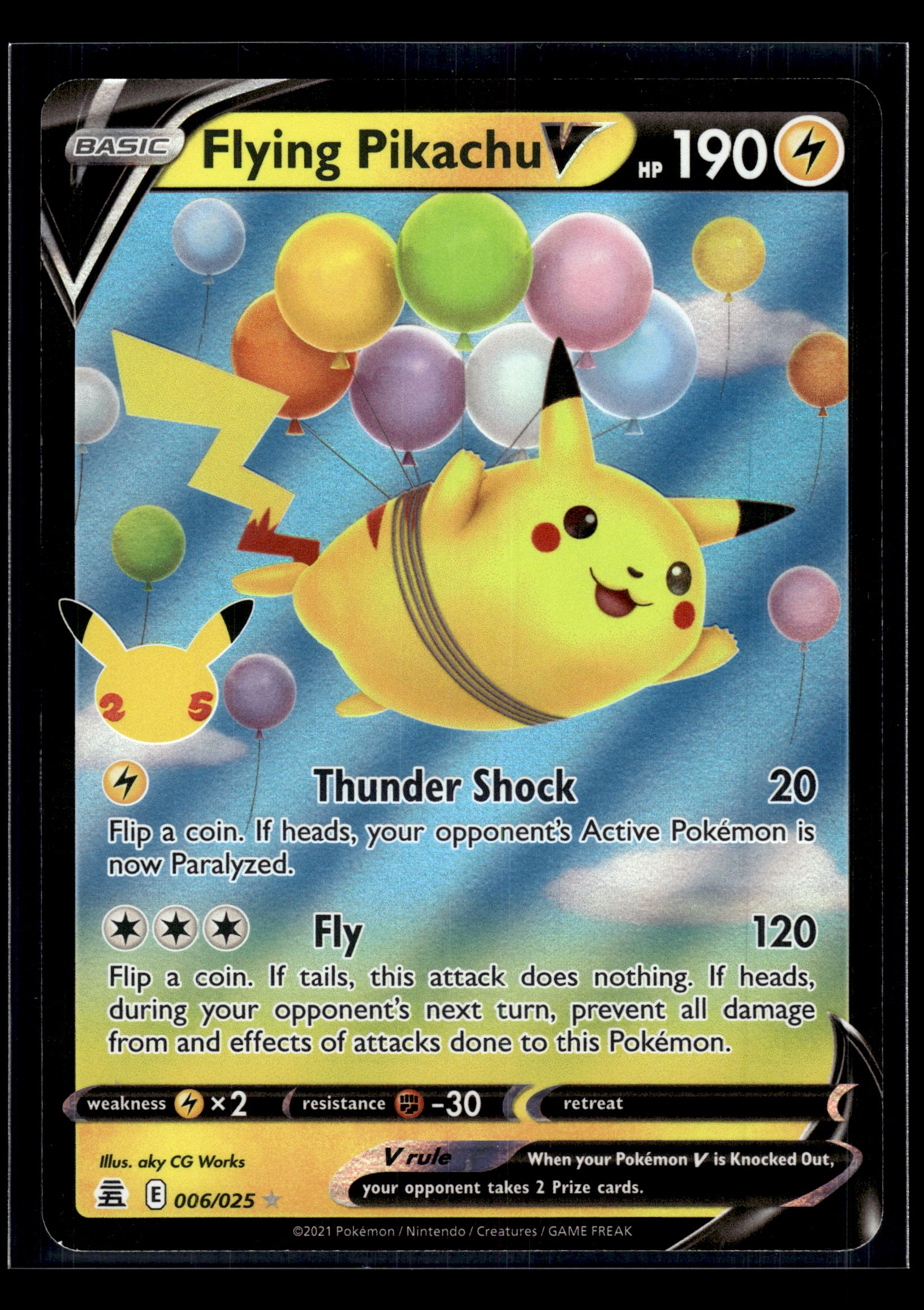 Flying Pikachu V #006/025 Celebrations VLP
