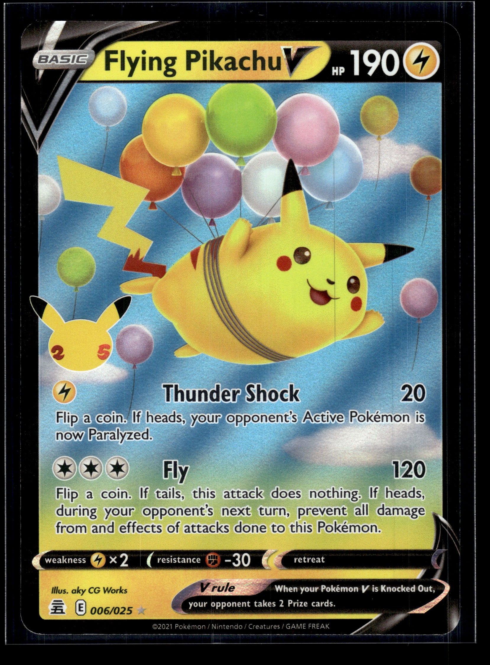 Flying Pikachu V #006/025 Celebrations VLP