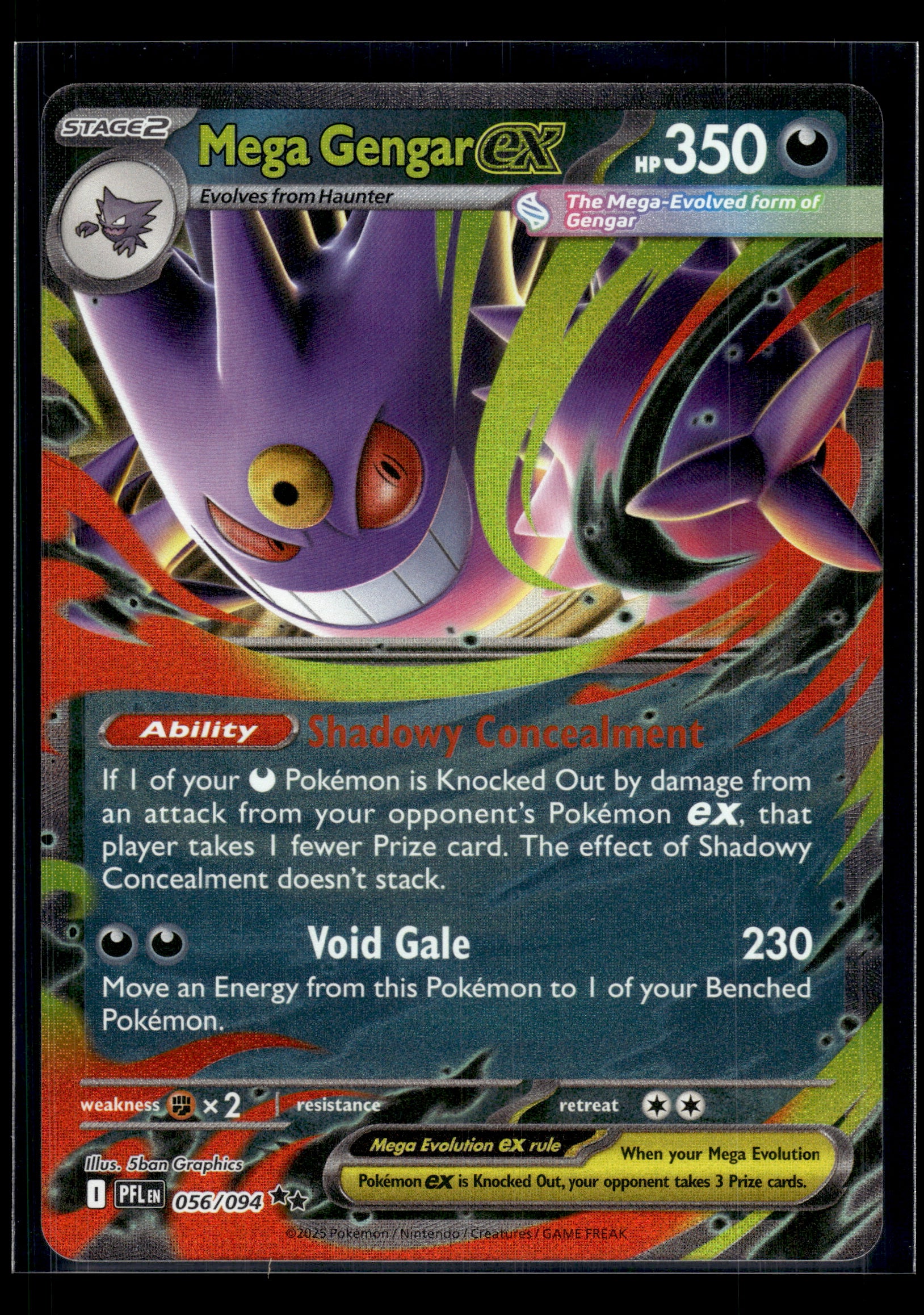 Mega Gengar ex #056/094 Phantasmal Flames VLP