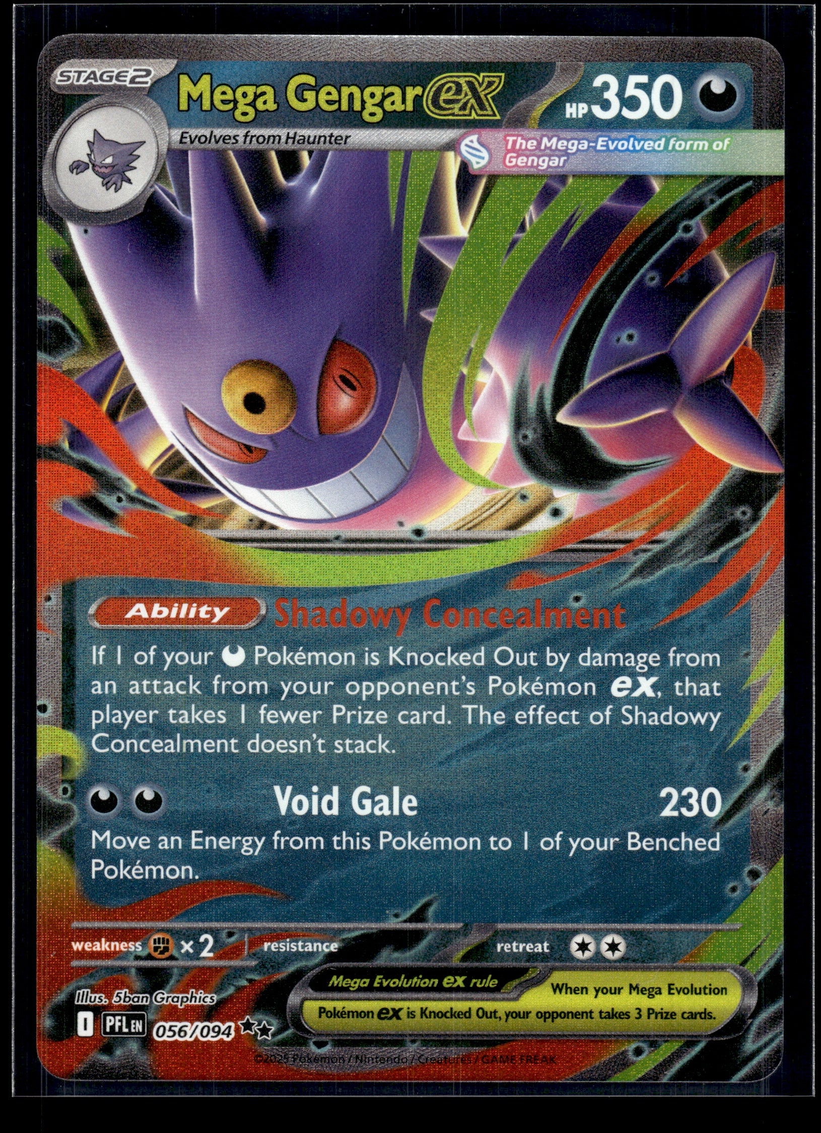Mega Gengar ex #056/094 Phantasmal Flames VLP