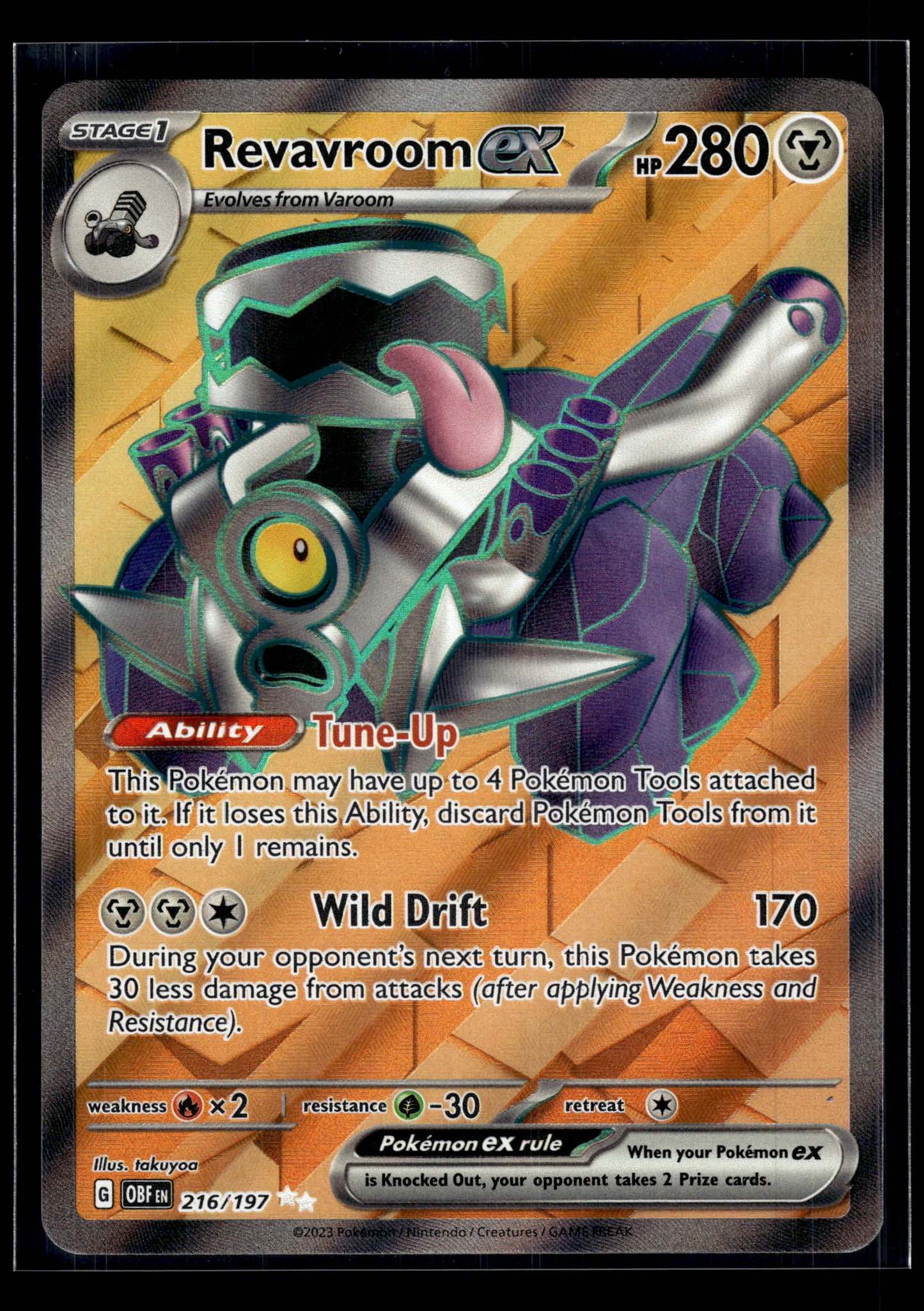 Revavroom ex #216/197 Obsidian Flames VLP