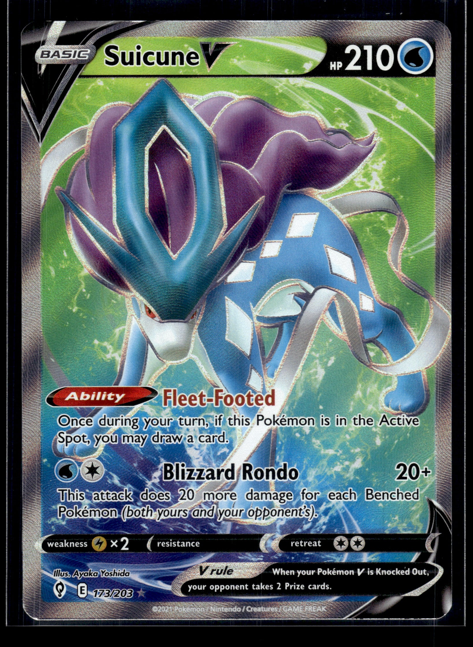Suicune V #173/203 Evolving Skies LP
