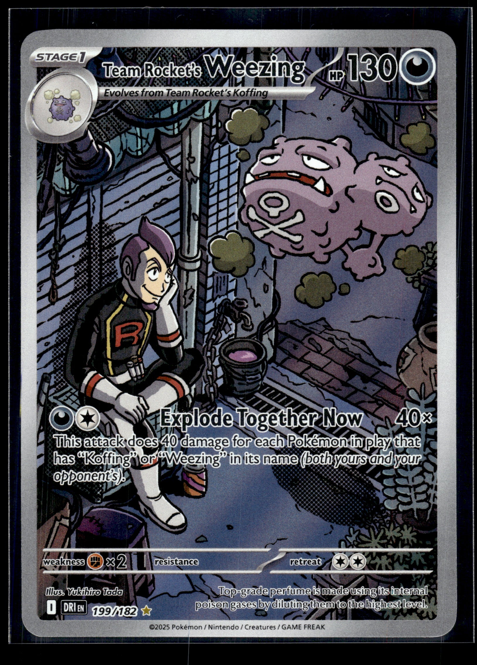 Team Rocket's Weezing #199/182 Destined Rivals VLP