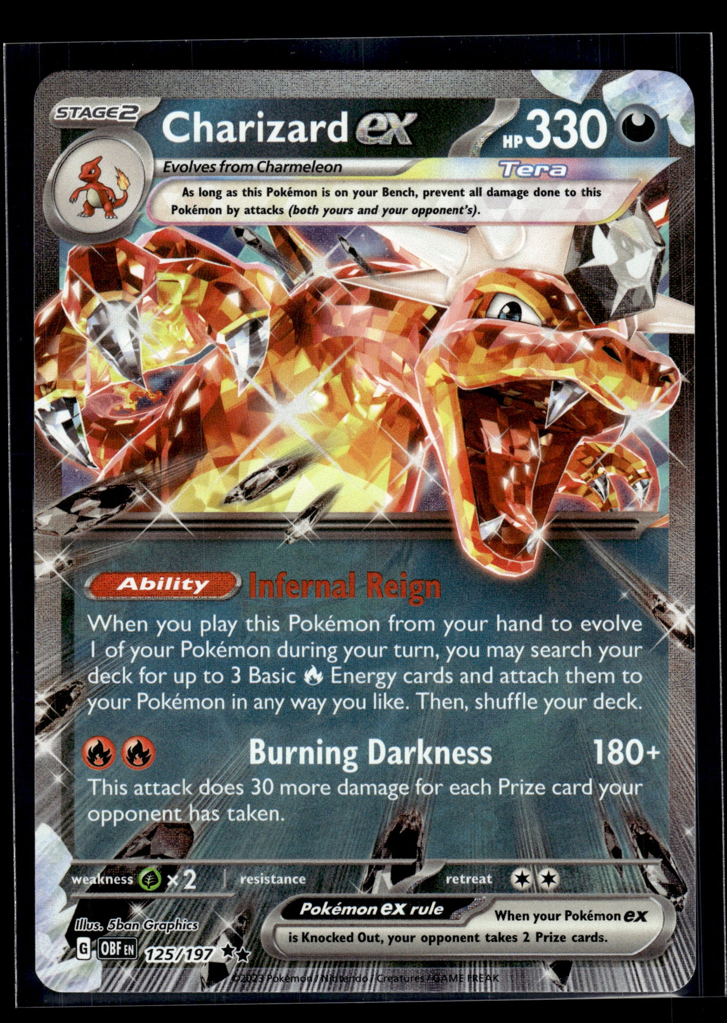 Charizard ex #125/197 Obsidian Flames VLP