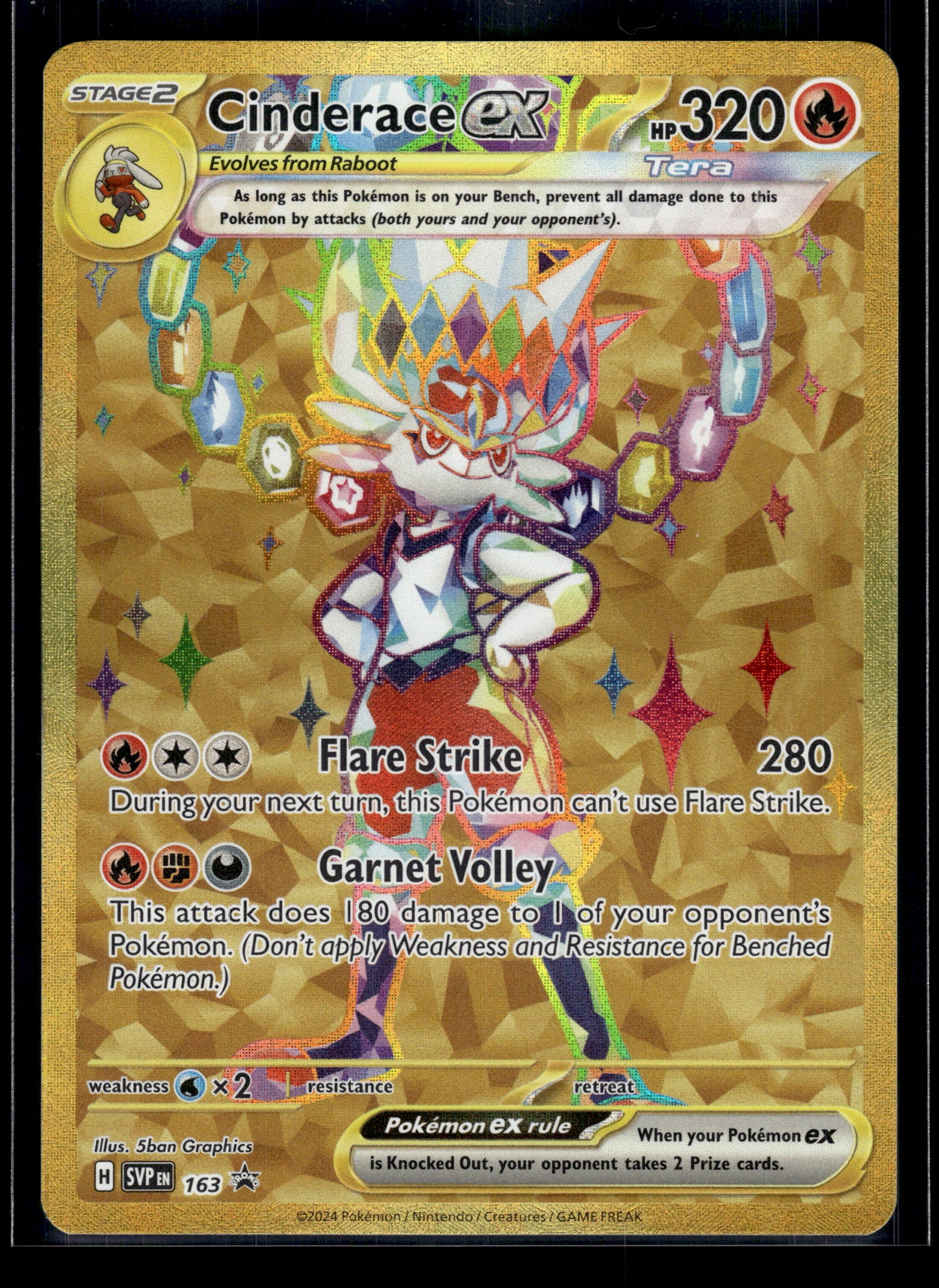 Cinderace ex #163 Scarlet & Violet Promo VLP