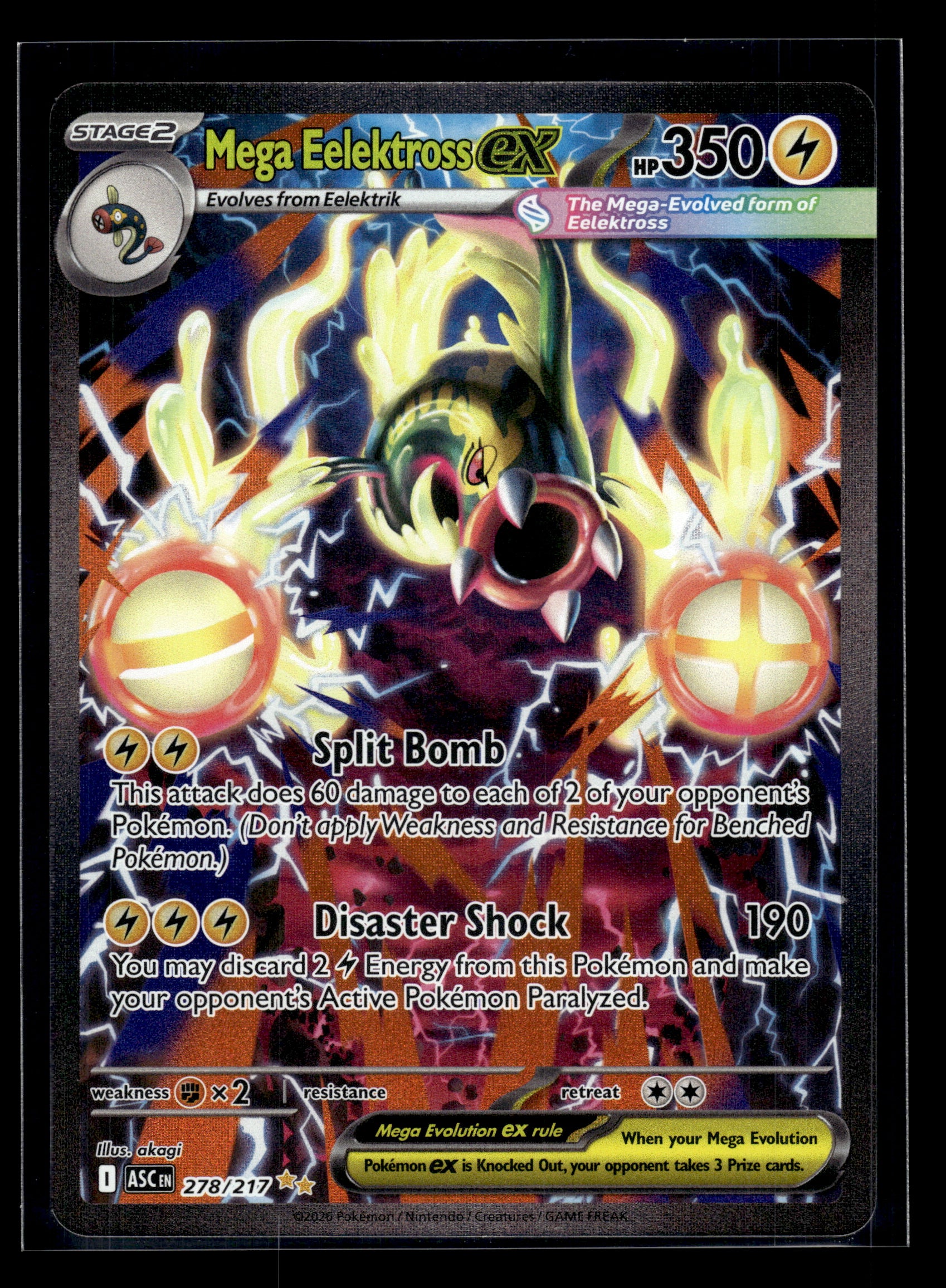 Mega Eelektross ex #278/217 Ascended Heroes NM