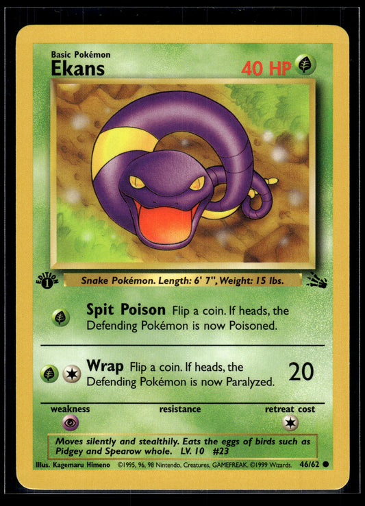 Ekans #46/62 1st Edition Fossil LP