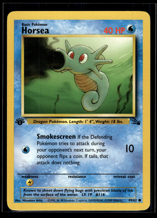 Horsea #49/62 1st Edition Fossil LP