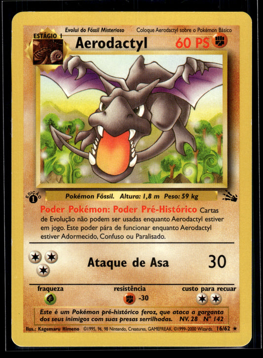 Aerodactyl #16/62 1st Edition PORTUGUESE Fossil LP