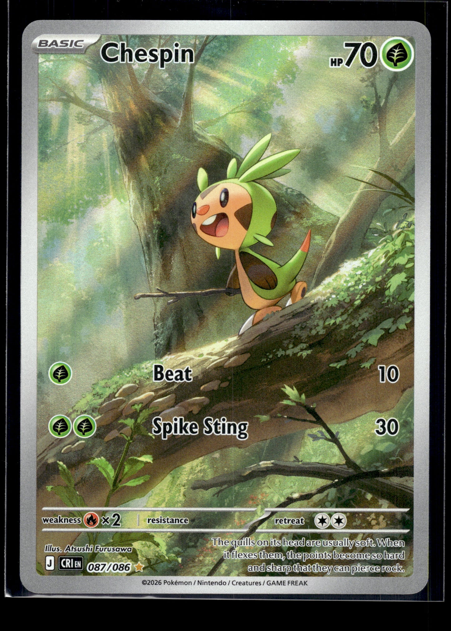 Chespin #087/086 Chaos Rising NM