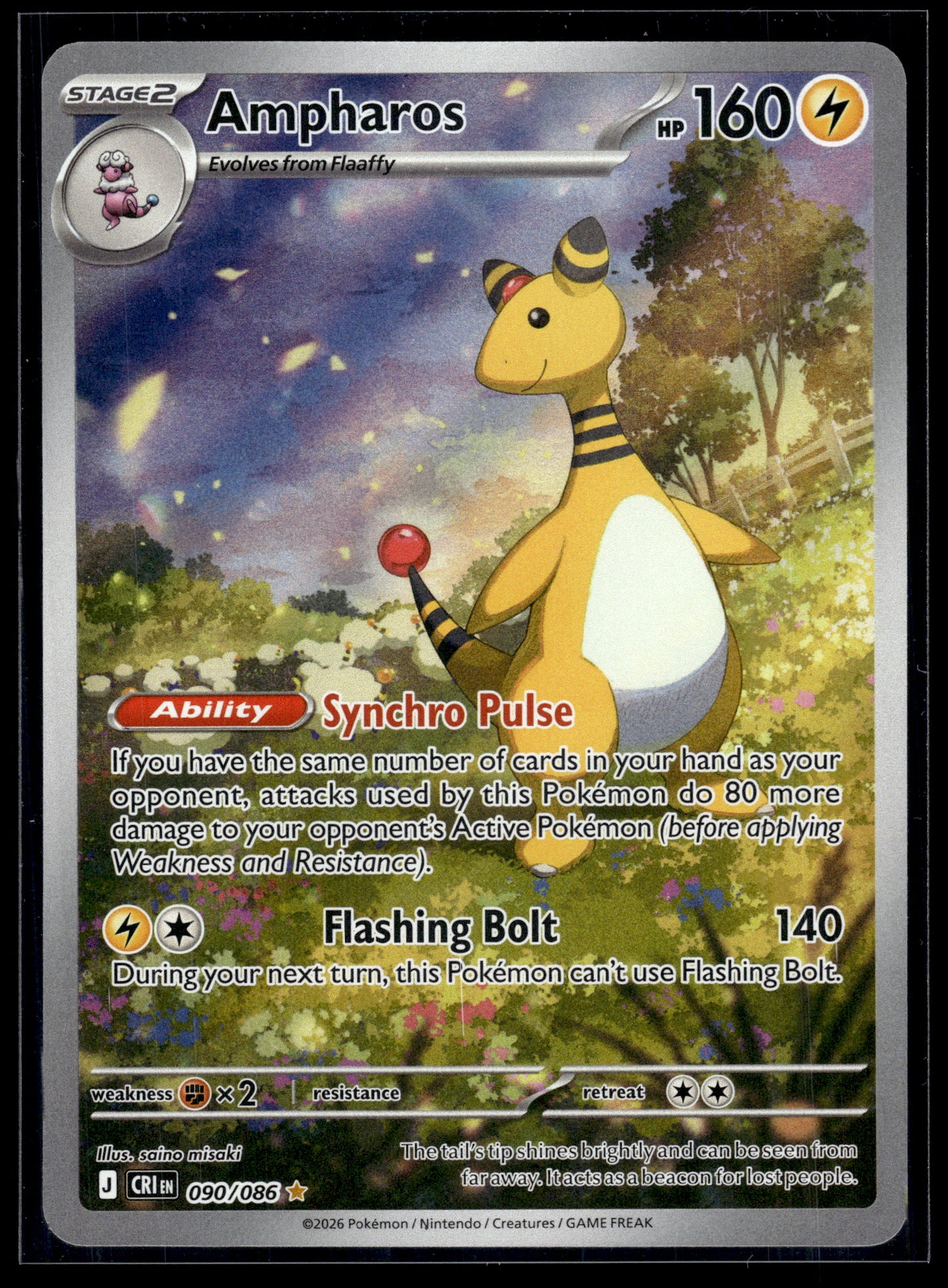 Ampharos #090/086 Chaos Rising NM