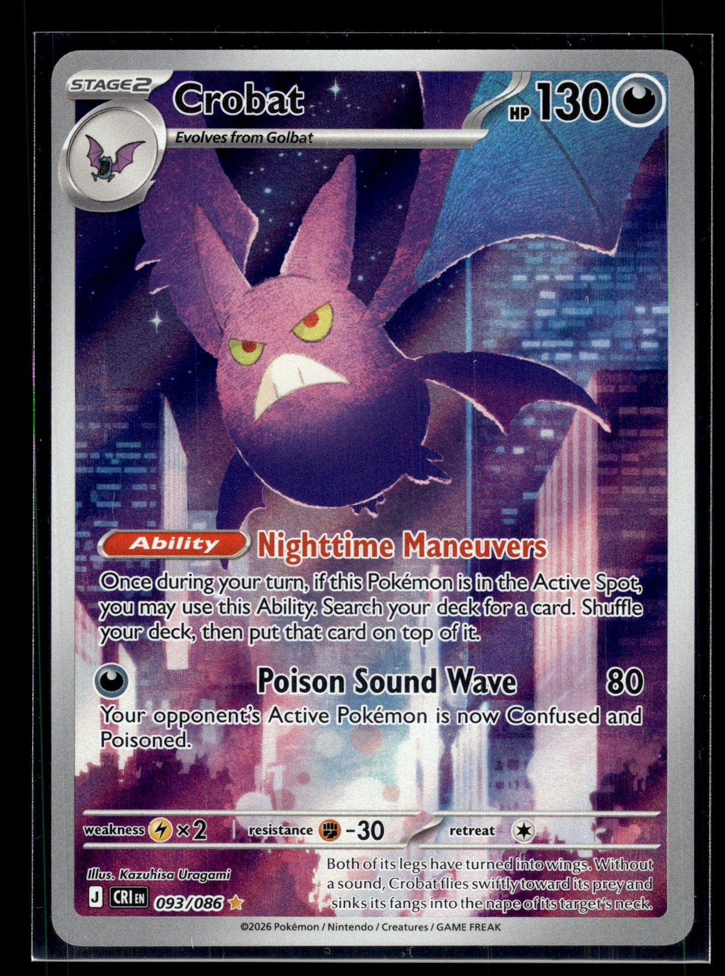 Crobat #093/086 Chaos Rising NM
