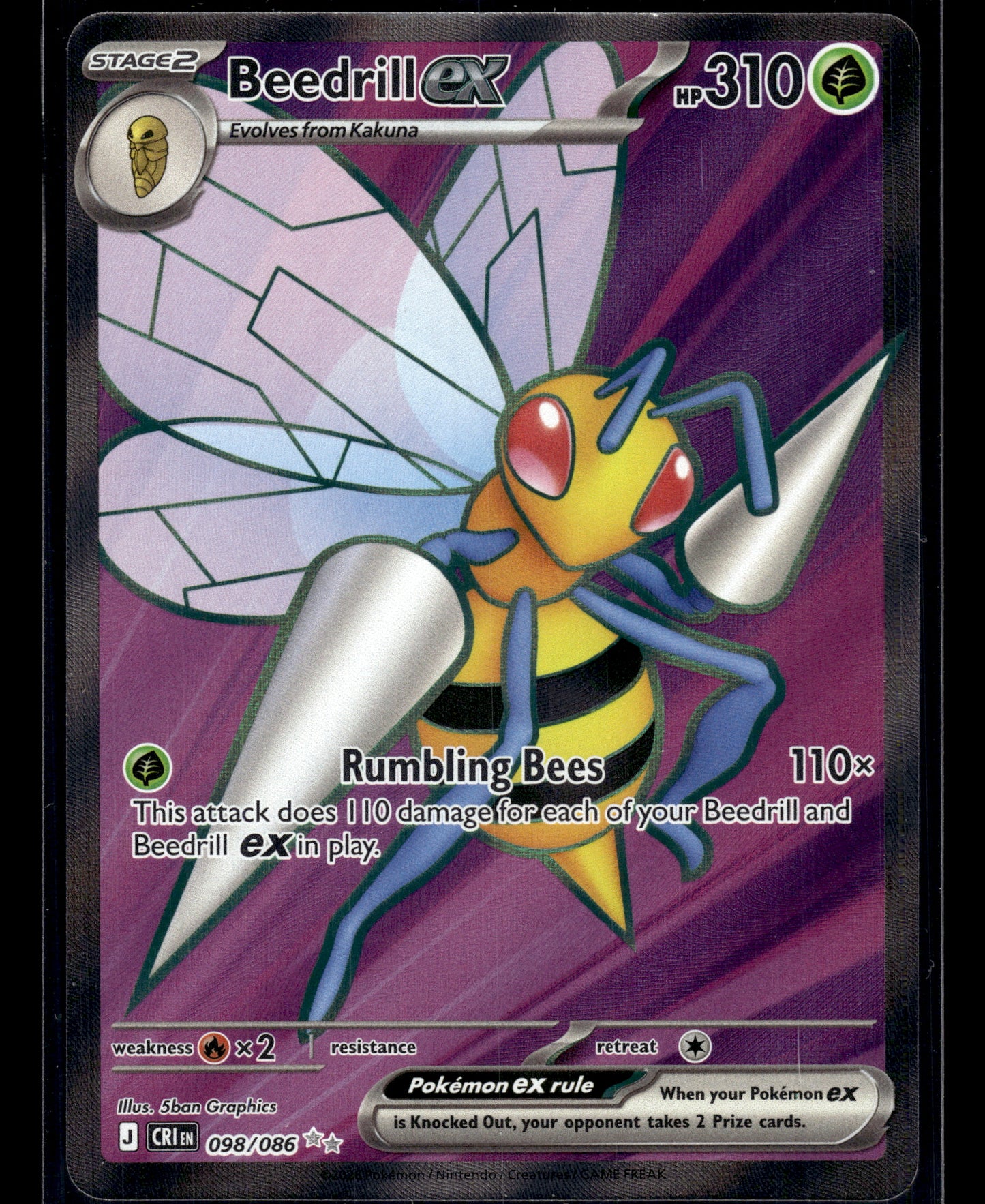 Beedrill ex #098/086 Chaos Rising NM