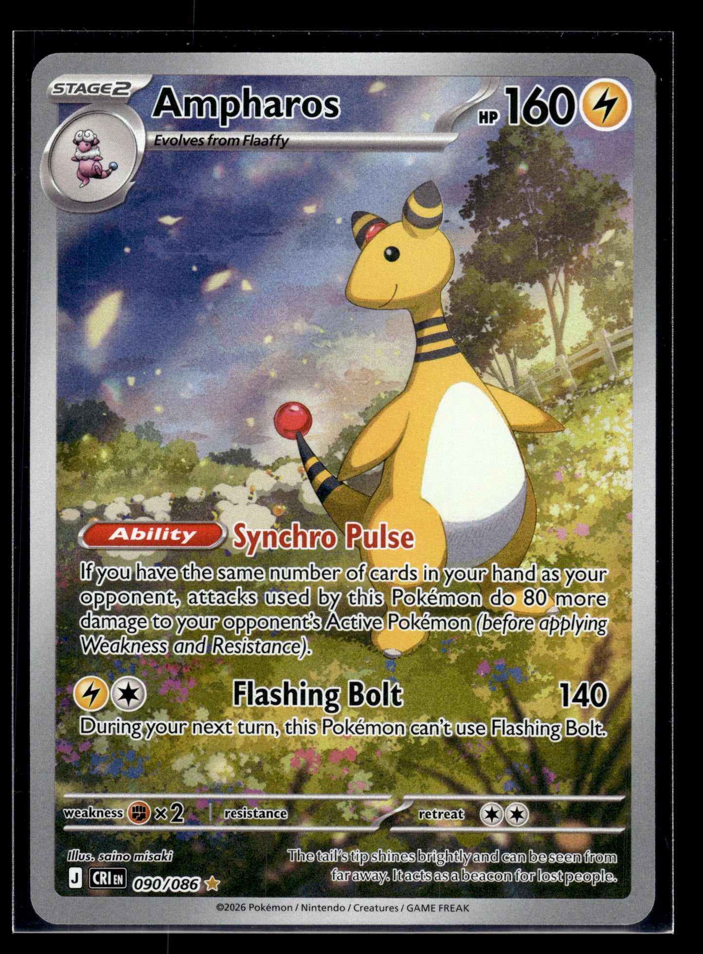 Ampharos #090/086 Chaos Rising NM