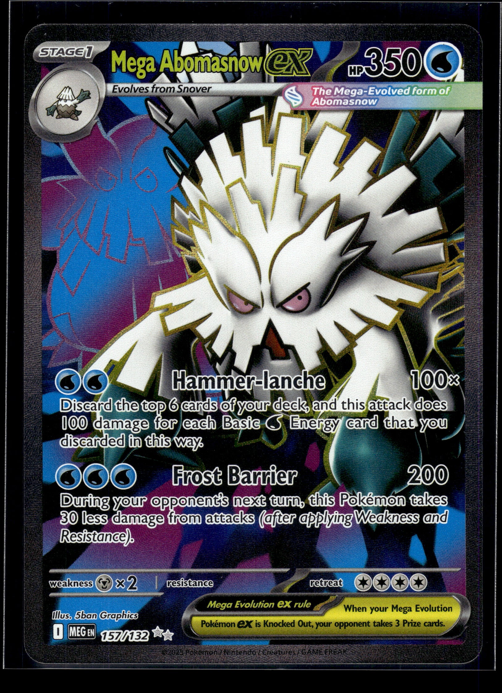 Mega Abomasnow ex #157/132 Mega Evolution NM