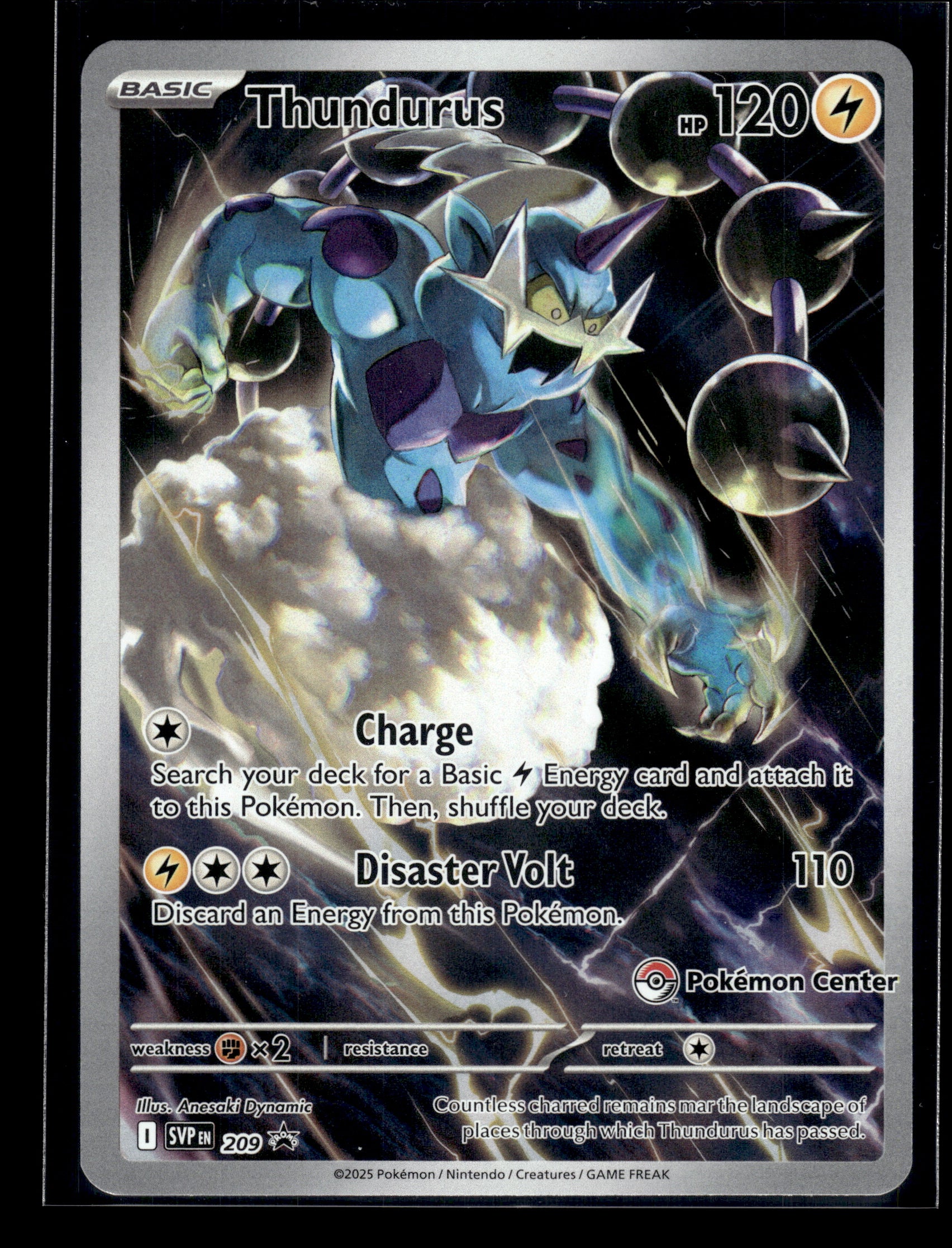 Thundurus #209 (Pokemon Center STAMP) Scarlet & Violet Promo Cards VLP