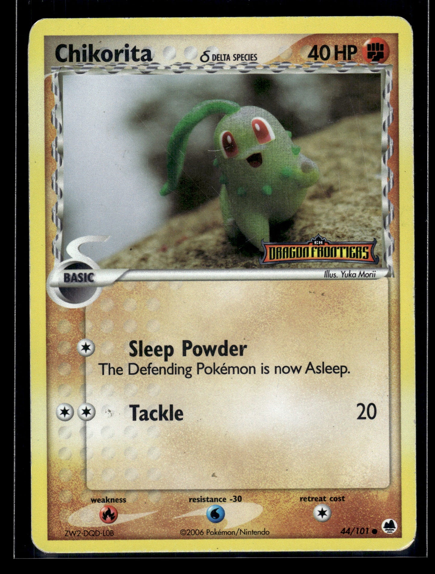 Chikorita (Delta Species) #44/101 Reverse Holo Dragon Frontiers MP