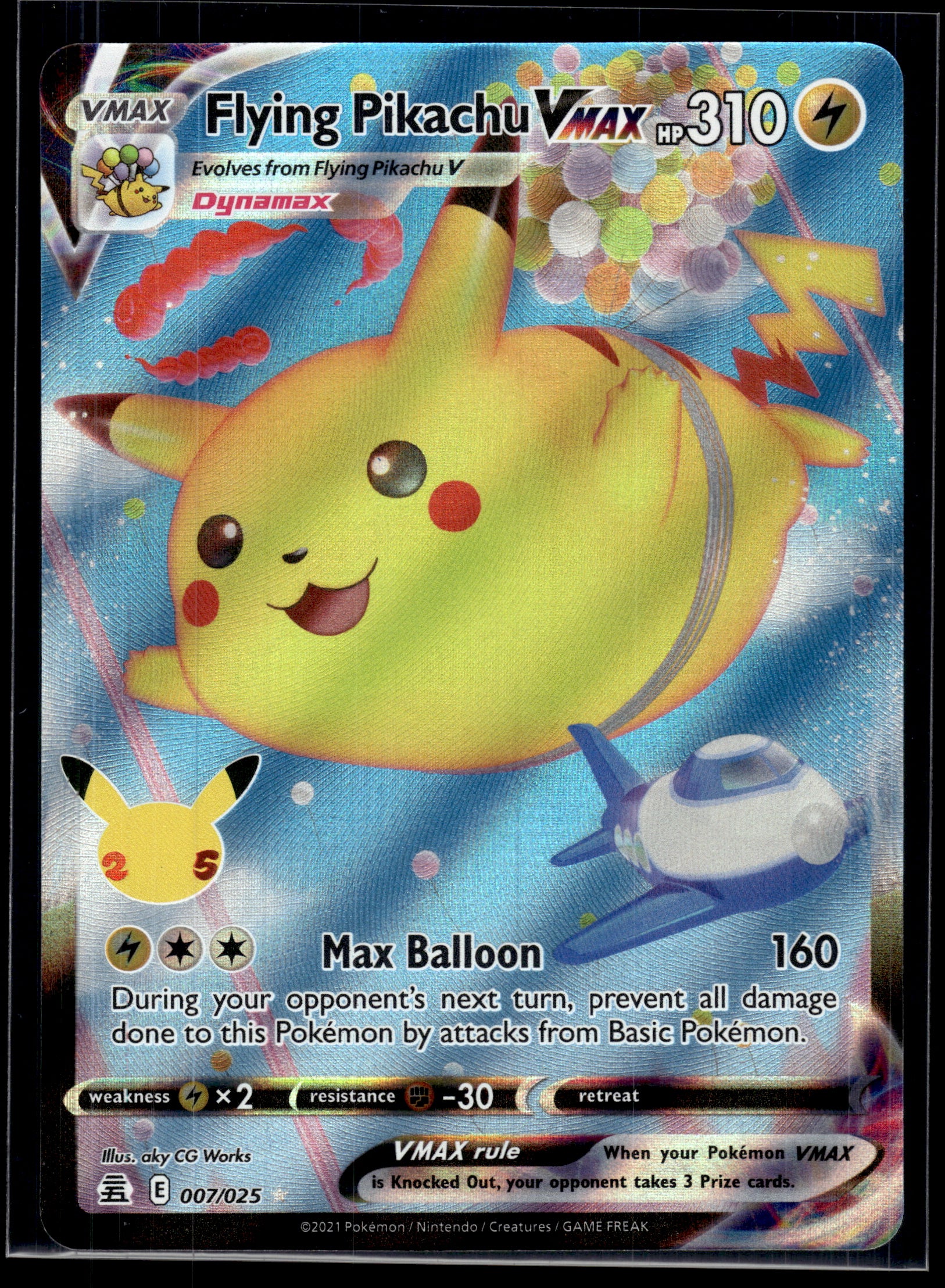 Flying Pikachu VMAX #007/025 Celebrations VLP
